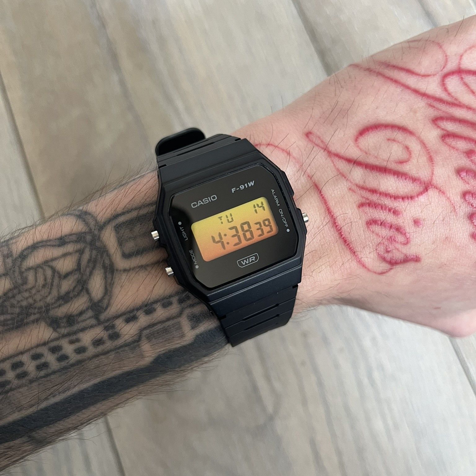 Casio Casio F-91W "Night Pharaoh" Black & Gold Digital Watch Size ONE SIZE - 1 Thumbnail