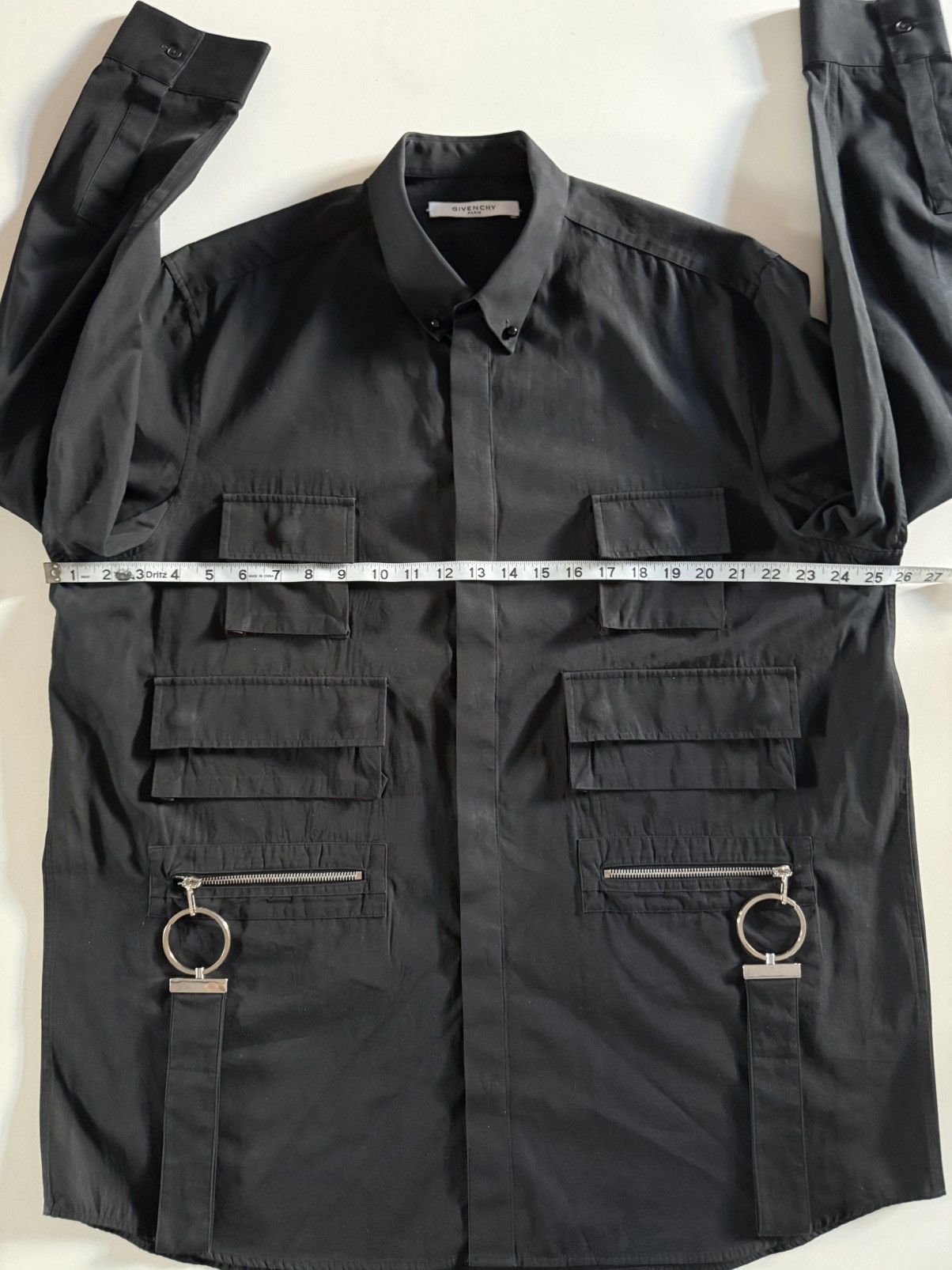 Givenchy Givenchy Paris FW2015 Multi-Pocket Utility Cargo Shirt -XL Size US XL / EU 56 / 4 - 15 Thumbnail