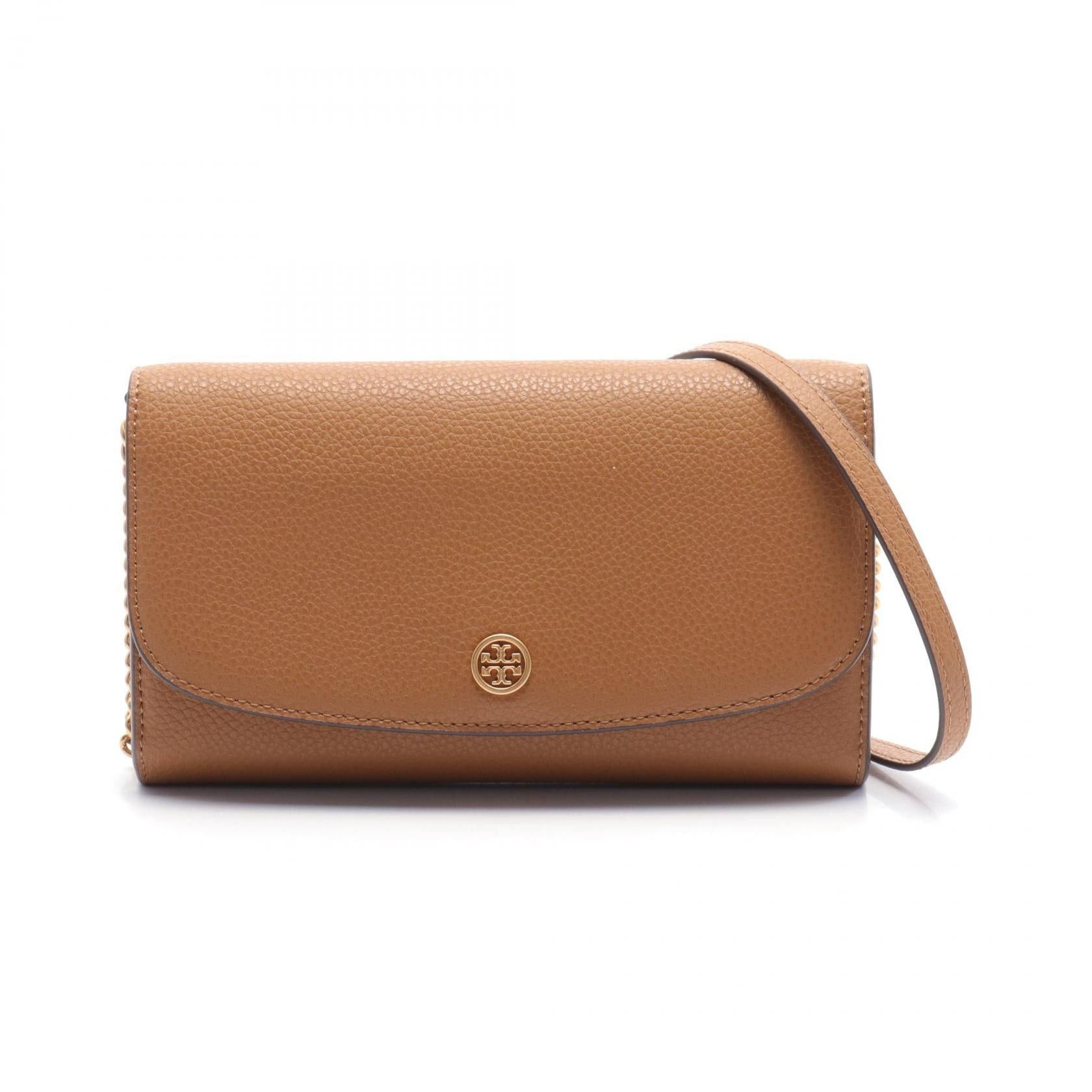 Tory Burch Tory Burch Robinson Shoulder Bag Leather Brown Size ONE SIZE - 1 Thumbnail