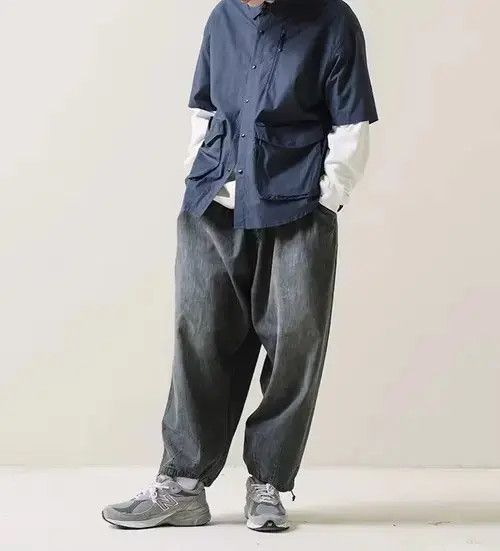 Japanese Brand 21SS Indigo Union Japan Black Washed Carrot Denim Pants Size US 32 / EU 48 - 2 Thumbnail