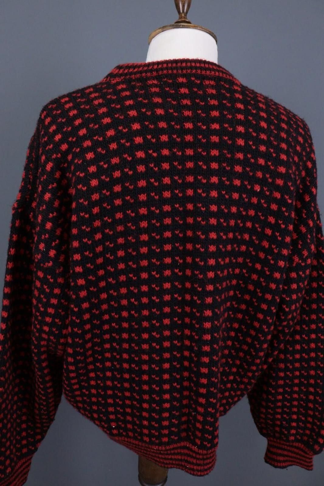 Designer Devold Norway Knit Black Pritned Wool Sweater Size XL / 54 Size US XL / EU 56 / 4 - 11 Thumbnail