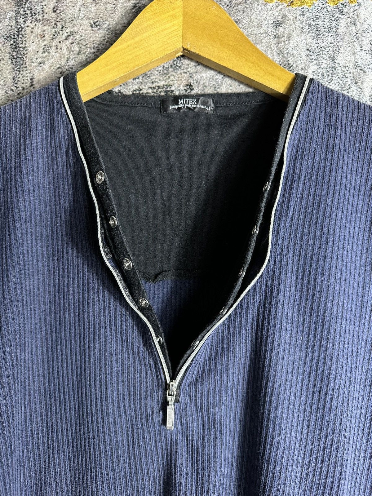 If Six Was Nine CRAZY FADED JAPANESE GOTHIC WESTERN ROCK DOUBLE LAYER LS Size US L / EU 52-54 / 3 - 4 Thumbnail