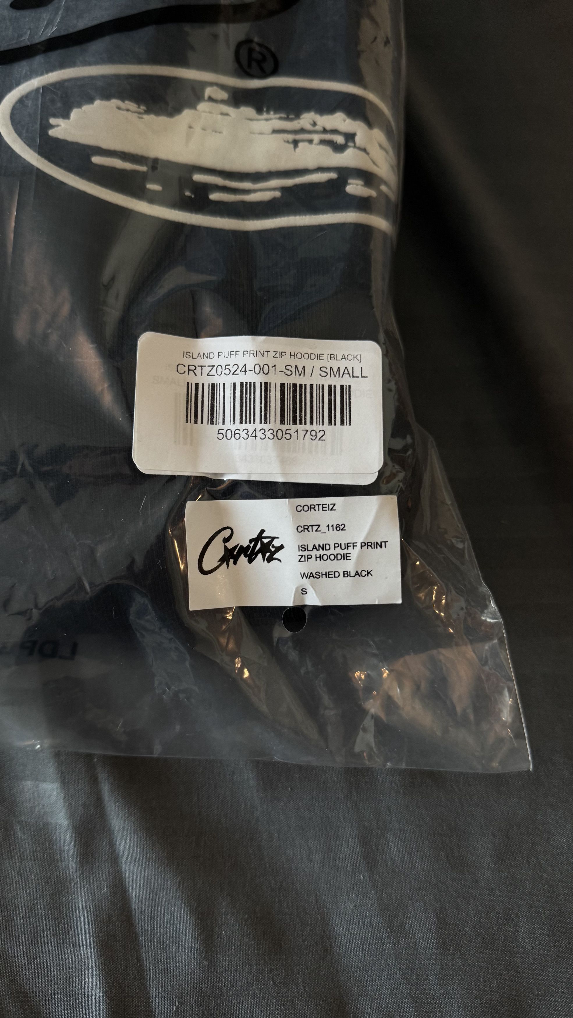 Corteiz CORTEIZ ISLAND PUFF PRINT ZIP HOODIE [BLACK] Size US S / EU 44-46 / 1 - 4 Thumbnail