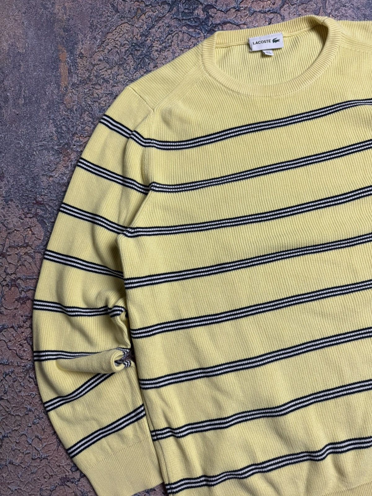 Lacoste Vintage Lacoste Sweater Knit Formal Jumper Yellow Size US XL / EU 56 / 4 - 3 Thumbnail