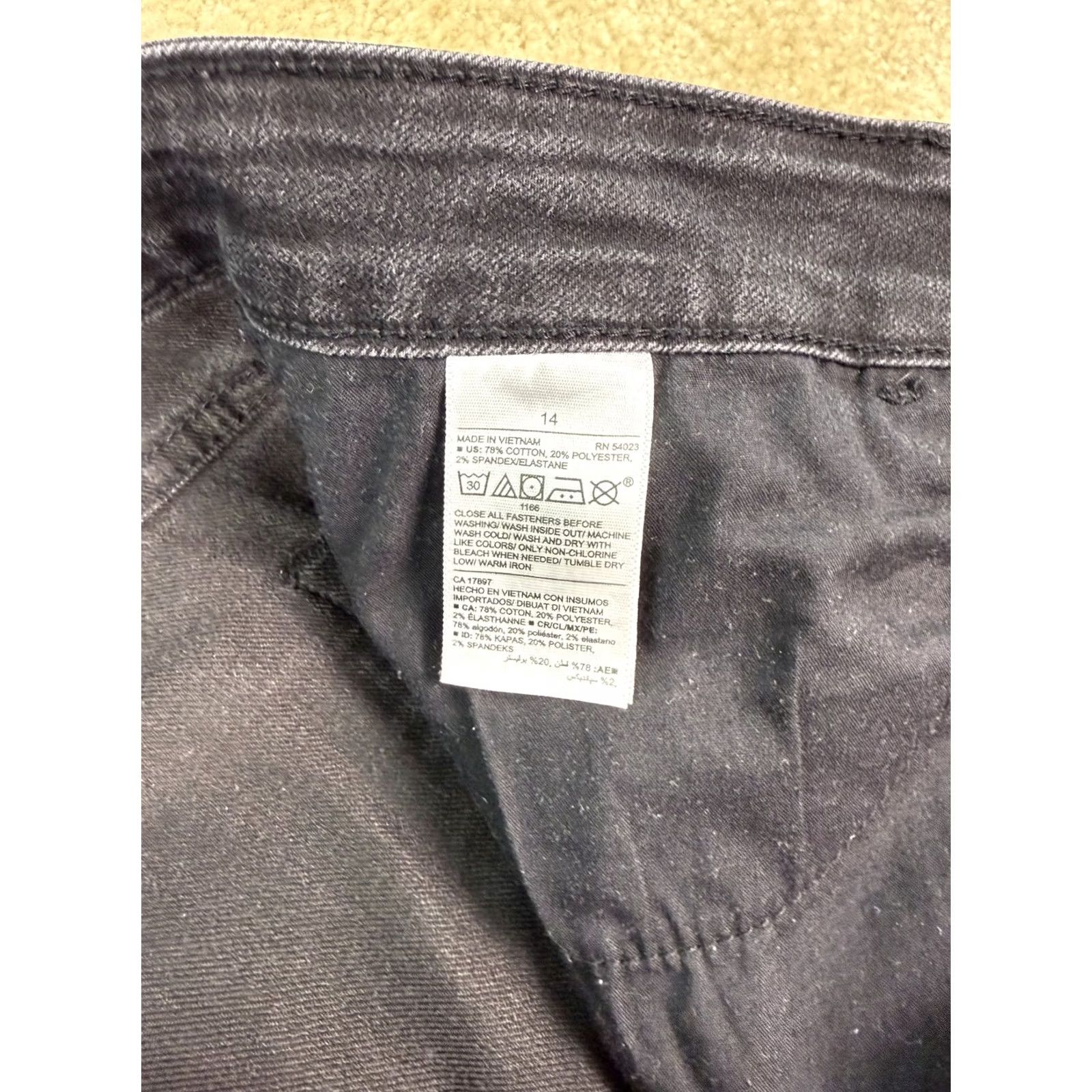 Old Navy Old Navy Jeans Womens Black Rockstar Super Skinny Grunge Punk 14 Size 36" / US 14 / IT 50 - 6 Thumbnail