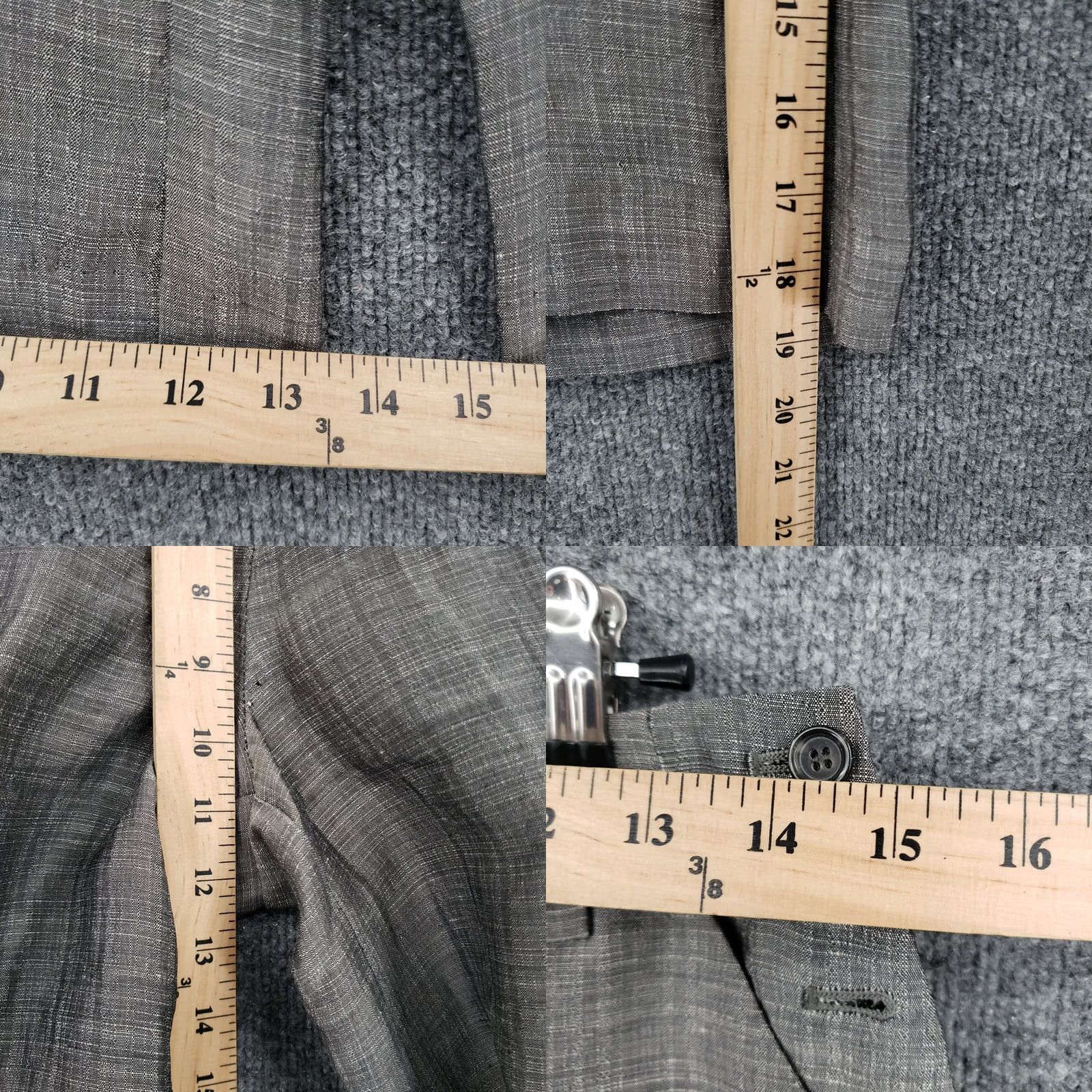 Calvin Klein Calvin Klein Shorts Womens 4 Gray Women Sailor High Rise Button Flat Front Line Blend Size 29" - 8 Thumbnail