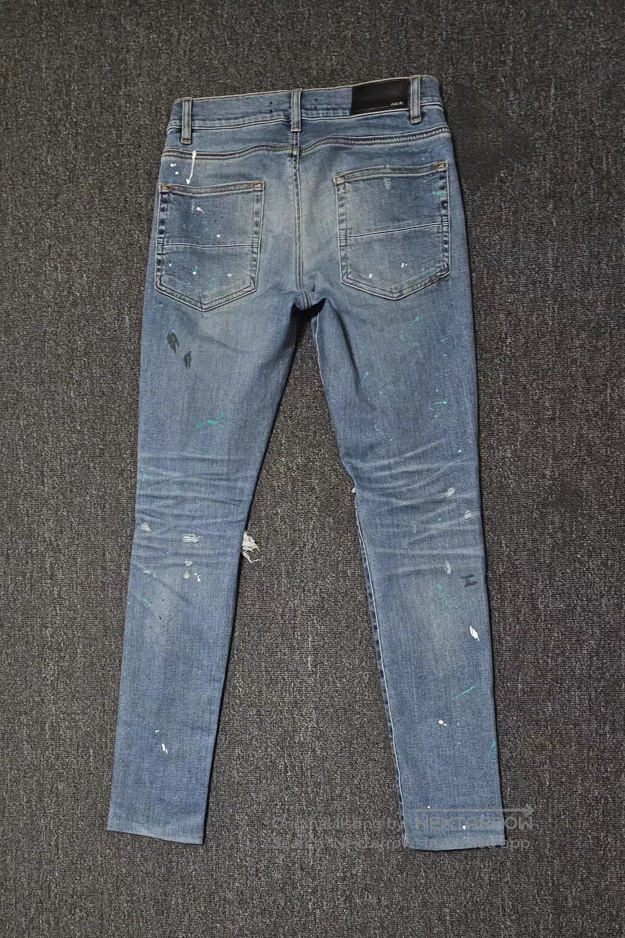 Amiri Blue Distressed Paint Splatter Denim Jeans Size 34. Size US 34 / EU 50 - 4 Thumbnail