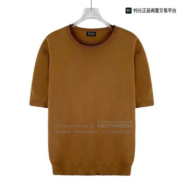 Ermenegildo Zegna Zegna Men's Solid Crew Neck Short. Size US L / EU 52-54 / 3 - 2 Thumbnail
