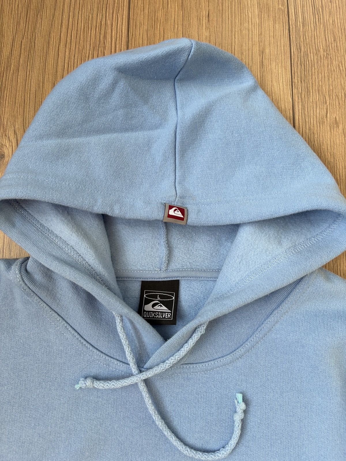 Quiksilver Quiksilver Vintage Sky Blue Big Logo Hoodie Size US L / EU 52-54 / 3 - 4 Thumbnail