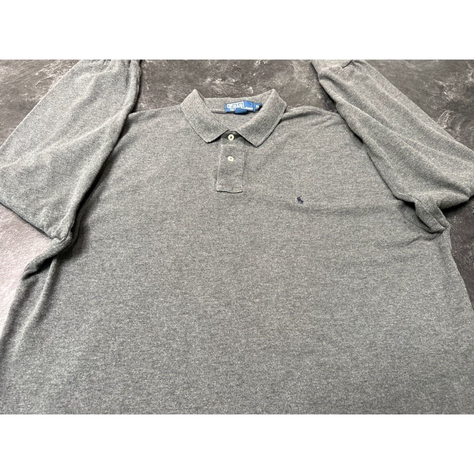 Polo Ralph Lauren POLO RALPH LAUREN Gray Golf Polo Shirt 2XL Custom Fit Casual Mens Size US XXL / EU 58 / 5 - 2 Thumbnail