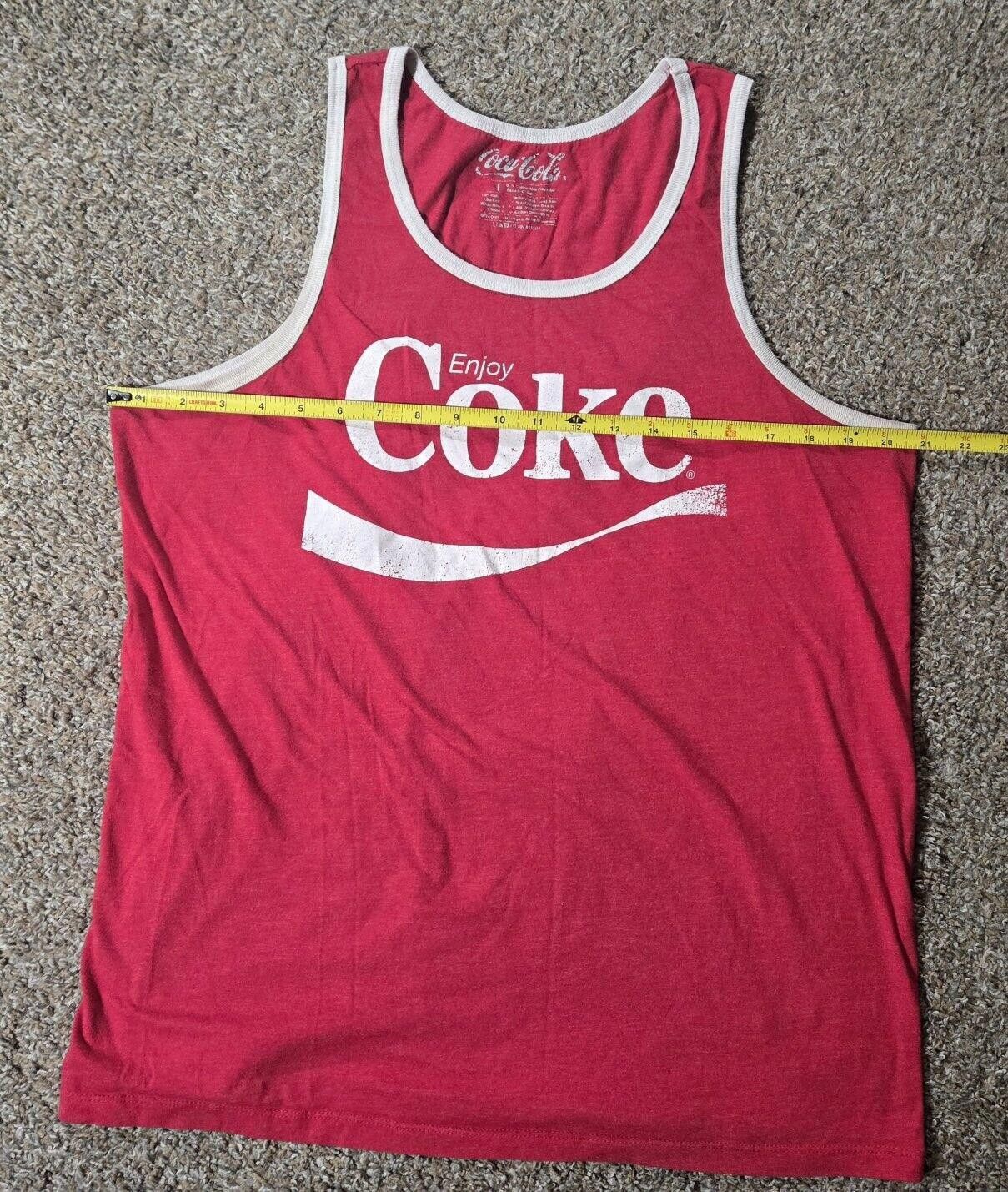 Coca Cola Red And White Coca Cola Tank Top ****See Measurements**** Size ONE SIZE - 6 Thumbnail