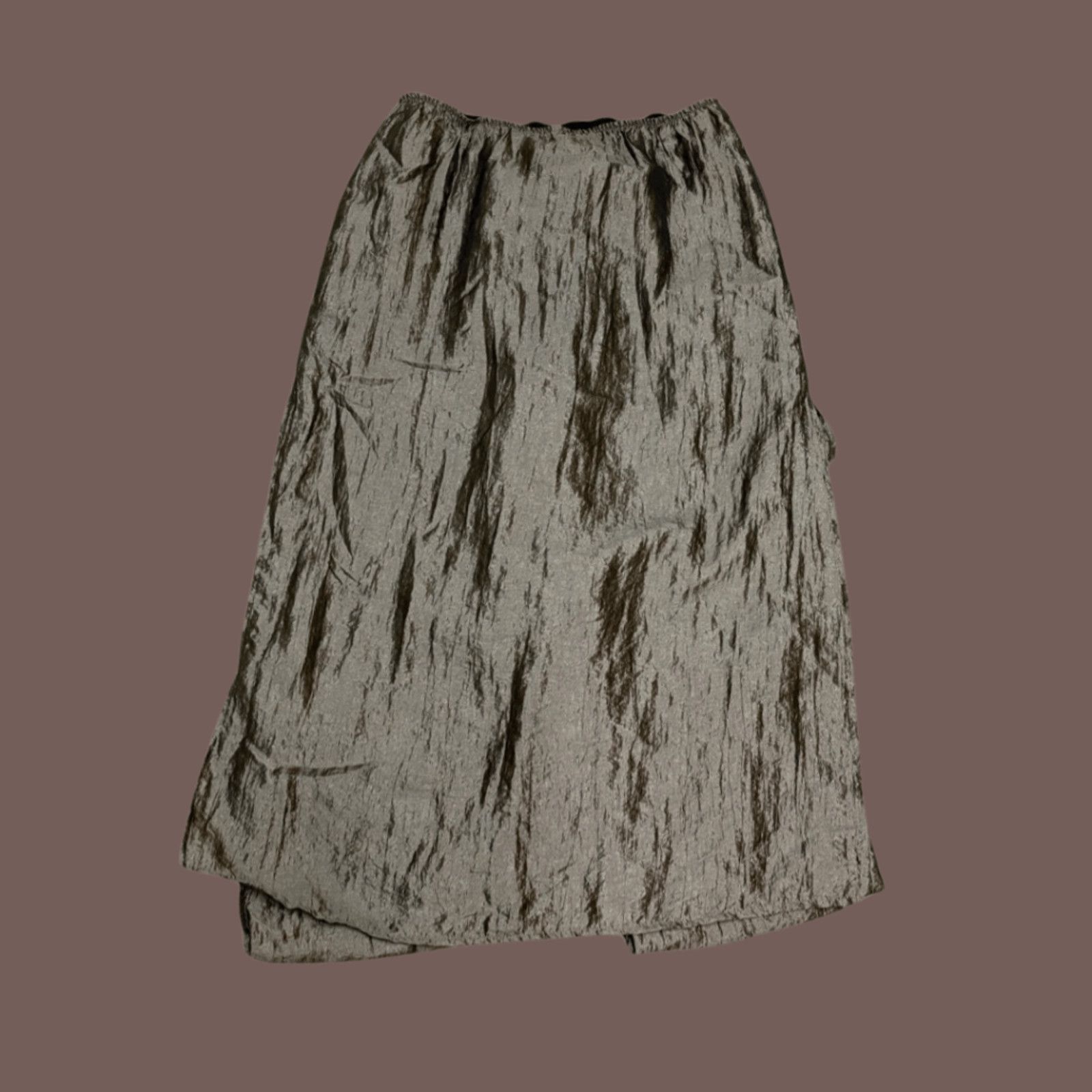 Vintage VTG Draped Skort Barbara Lesser Metallic Bronze Archive Size 30" / US 8 / IT 44 - 3 Thumbnail