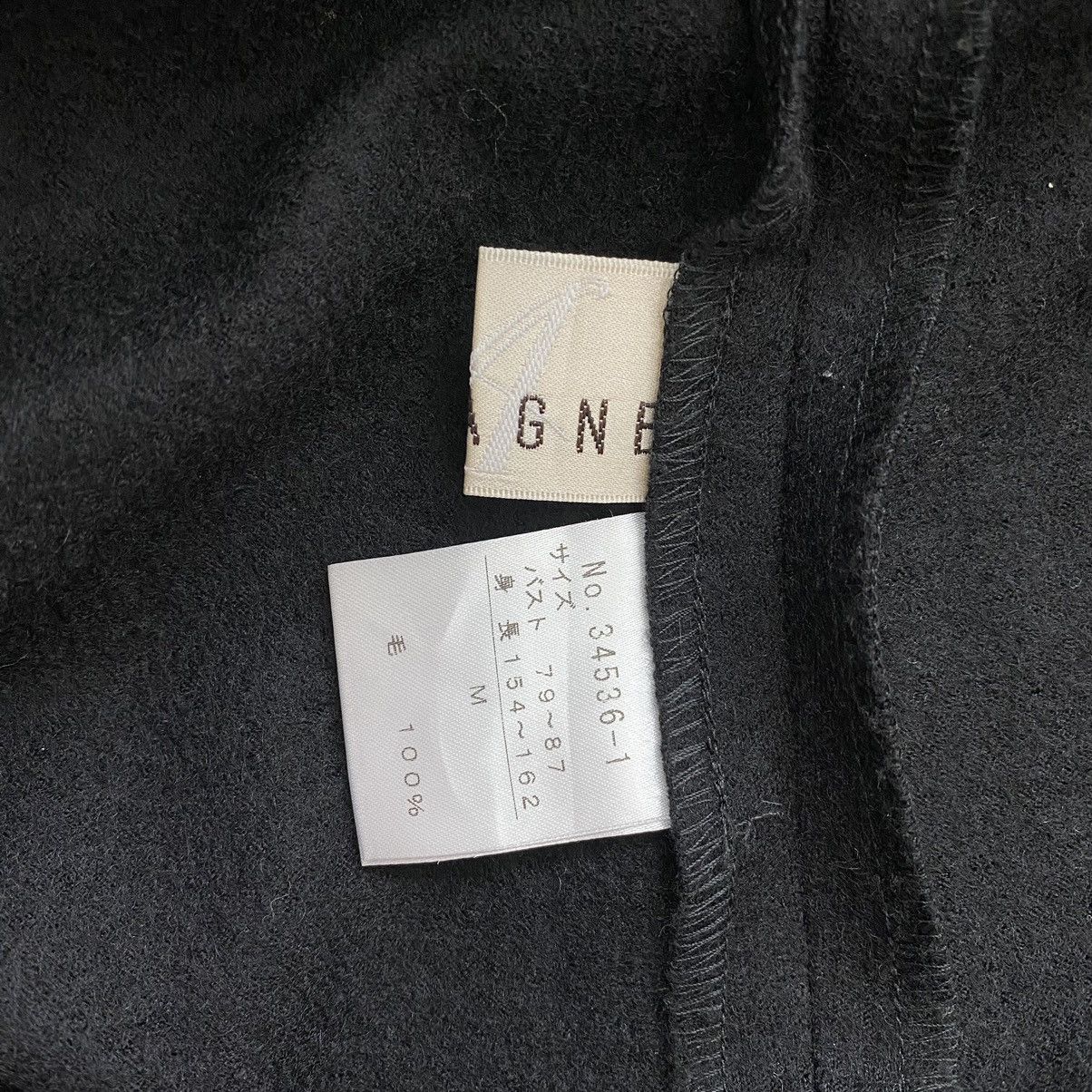 Japanese Brand ASCAGNE Japanese Brand Black Plain Collar T-Shirt Size US M / EU 48-50 / 2 - 4 Thumbnail