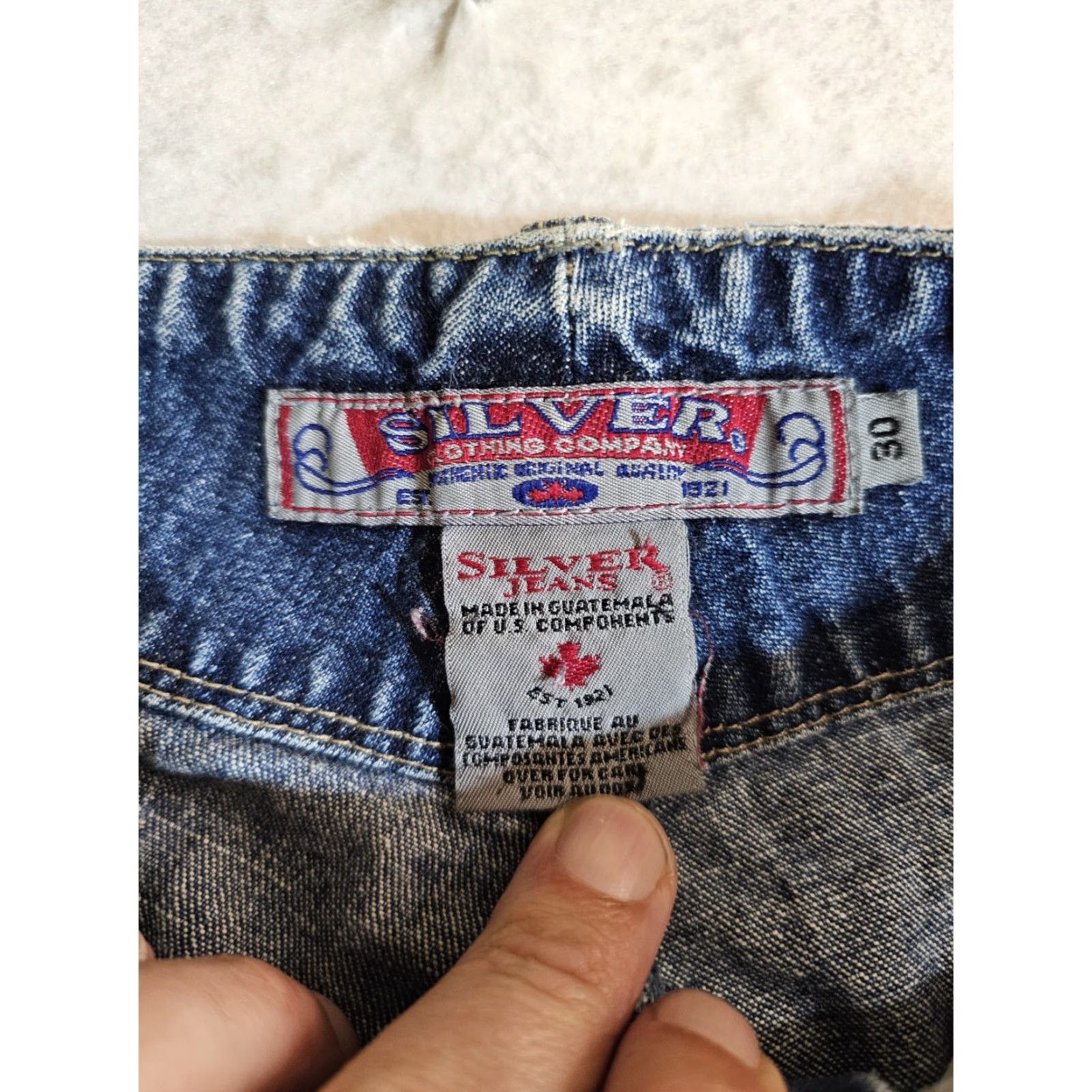 Silver Jeans Co. VINTAGE Silver Jeans Women's Jeans Blue Flare Bell Bottom 90s Faded Denim Size 30x33 Size 30" / US 8 / IT 44 - 5 Thumbnail