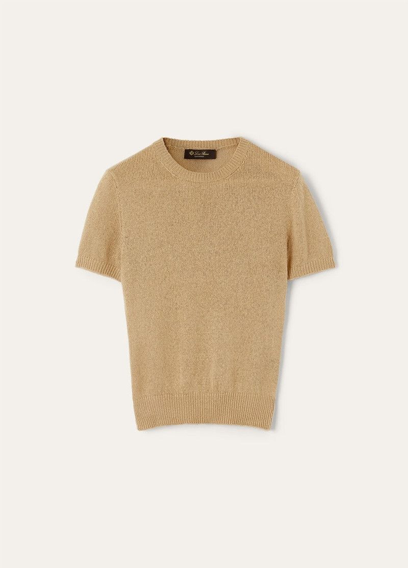 Loro Piana o1srvl11e0526 FAO9856 Brolo Crewneck Sweater Light Brown Size S / US 4 / IT 40 - 1 Thumbnail