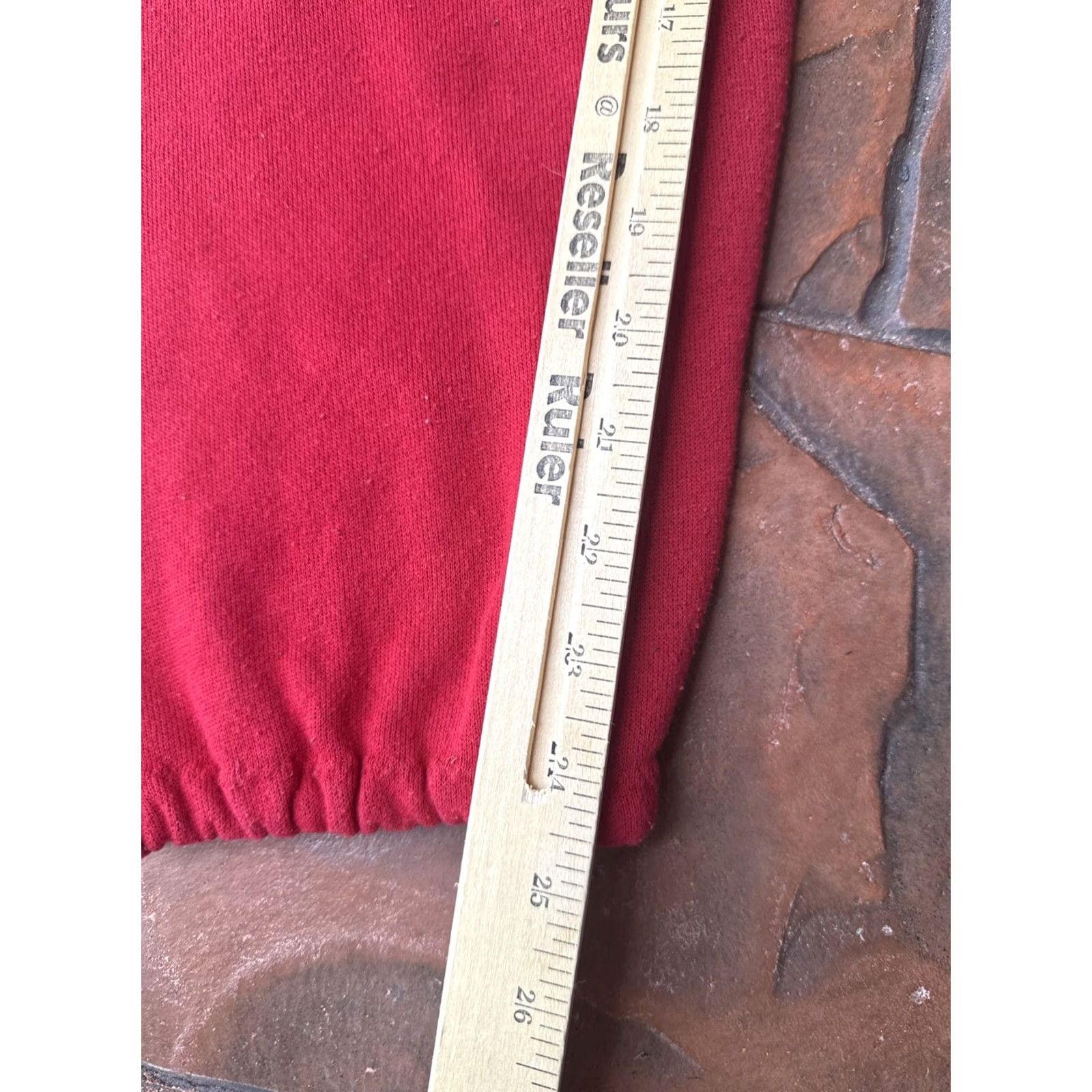 Disney VINTAGE Disney Mickey Mouse Jogger Sweatpants Unisex Adults Medium Red USA Sweatpants 80s Logo USA Cotton Polyester Fleece Elastic Waist Inseam 28 in Size US 31 - 6 Thumbnail