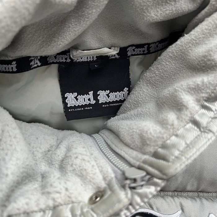 Karl Kani KARL KANI jacket, silver, shiny gray, metallic 90s hip-hop L Size US L / EU 52-54 / 3 - 8 Thumbnail