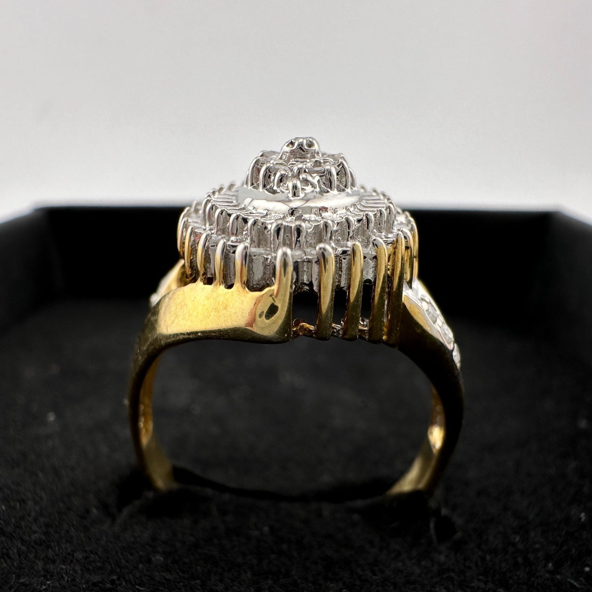 Other Marquise Cut 1/2 Carat Diamond Ring - Gold Plated Silver Size ONE SIZE - 4 Thumbnail