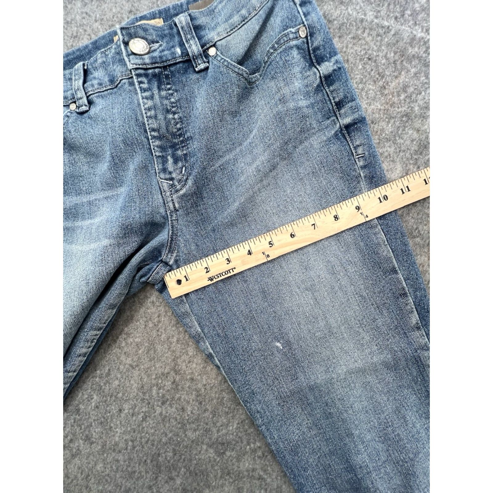 Nine West Nine West Jeans Skinny Denim 5-Pocket Blue 28x23 Regular Fabric Stone Wash Womens Size 4 XS? Size 27" / US 4 / IT 40 - 4 Thumbnail