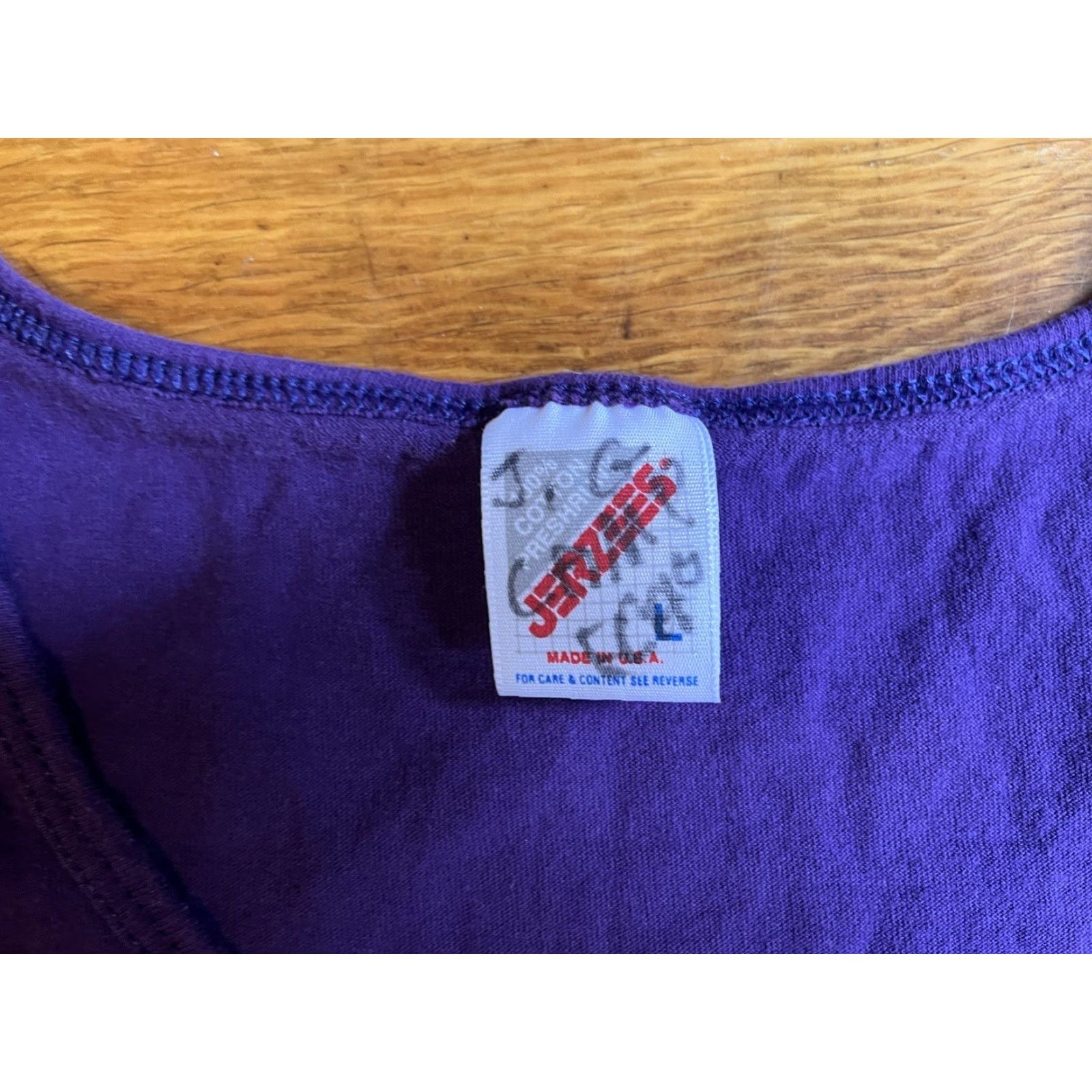 Jerzees VINTAGE NYPD Crime Scene Unit Tank Top Men’s Large Purple 90s Jersey T-Shirt Shirt Casual Size US L / EU 52-54 / 3 - 4 Thumbnail