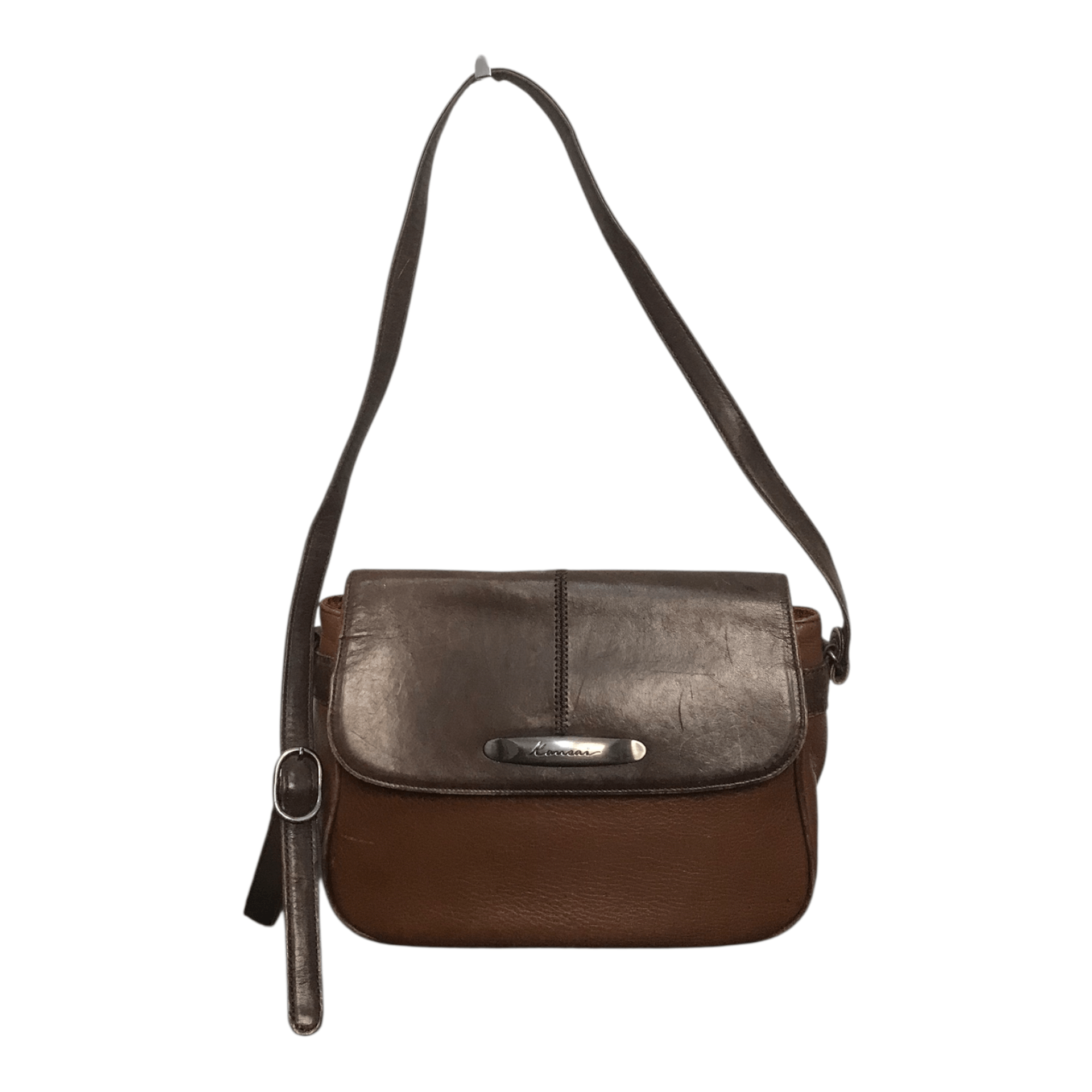 Kansai Yamamoto Kansai Leather Brown Sling Bag Size ONE SIZE - 2 Thumbnail