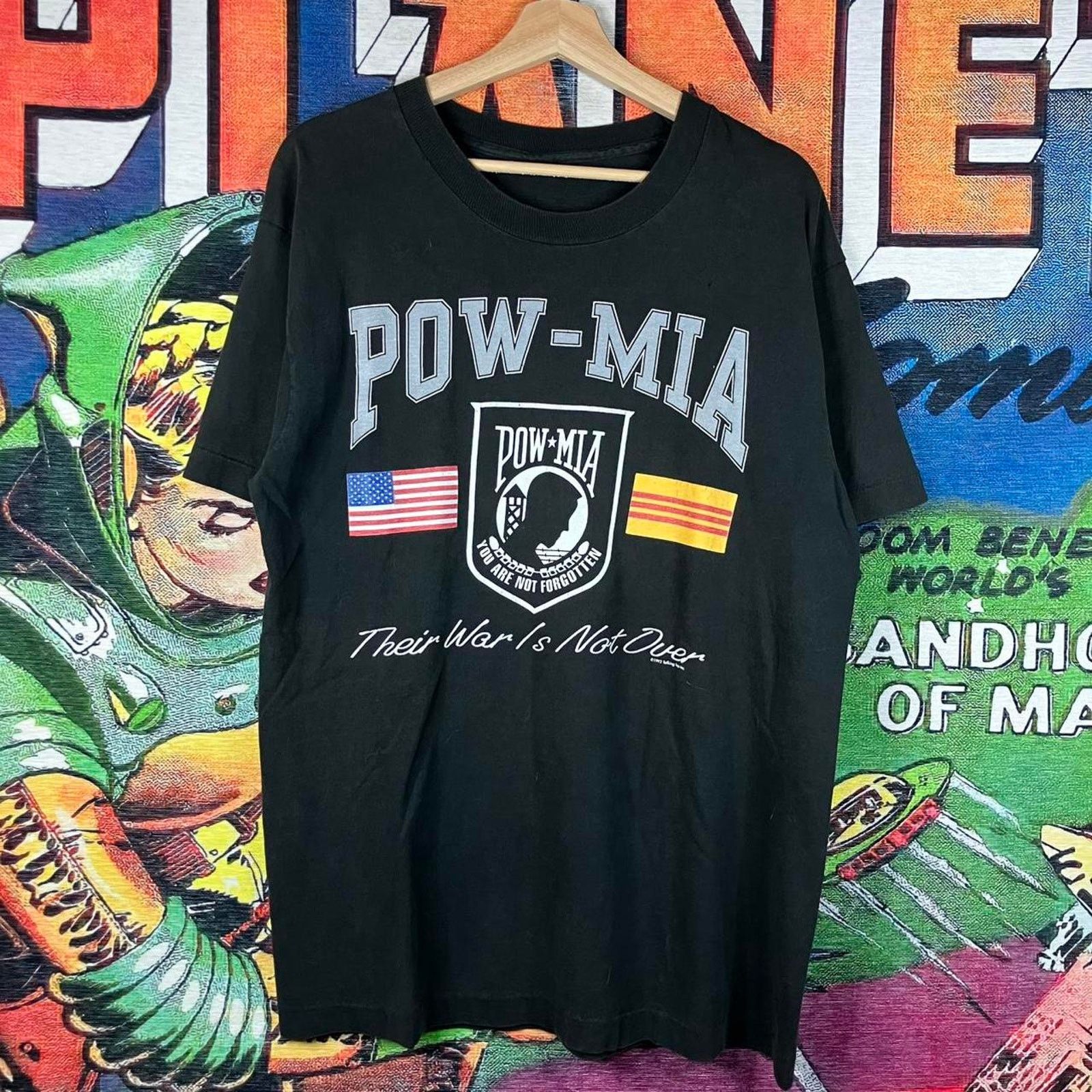 Vintage Vintage 90s 1992 black pow Size US XL / EU 56 / 4 - 1 Thumbnail