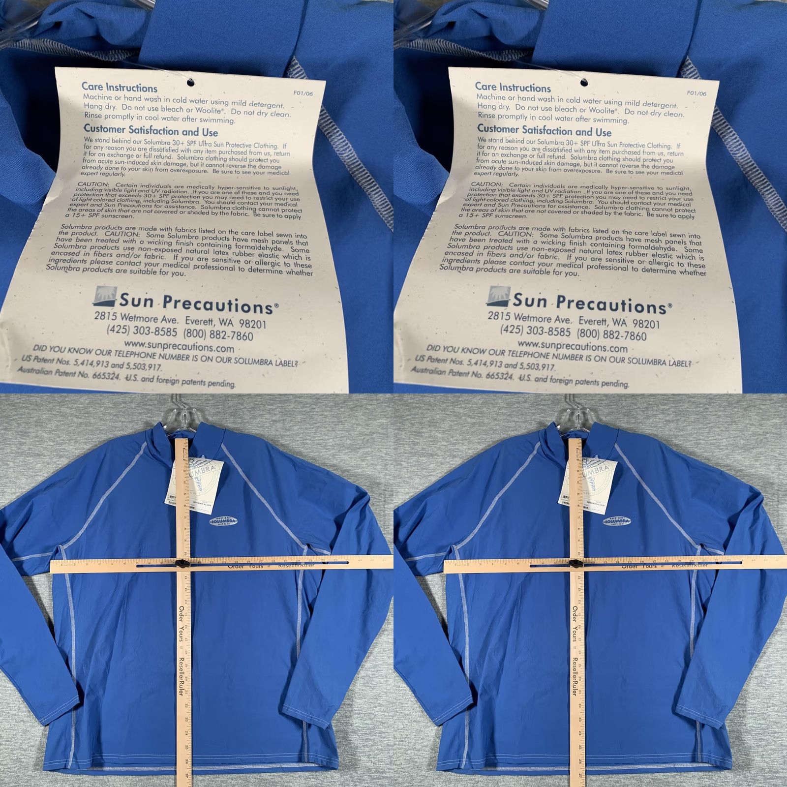 Vintage Solumbra Shirt Mens XL Ocean Blue Mock Neck Long Sleeve SPF 30+ Surf Sun Protection Pullover Raglan Sleeve T-Shirt Nylon Spandex Size US XL / EU 56 / 4 - 8 Thumbnail