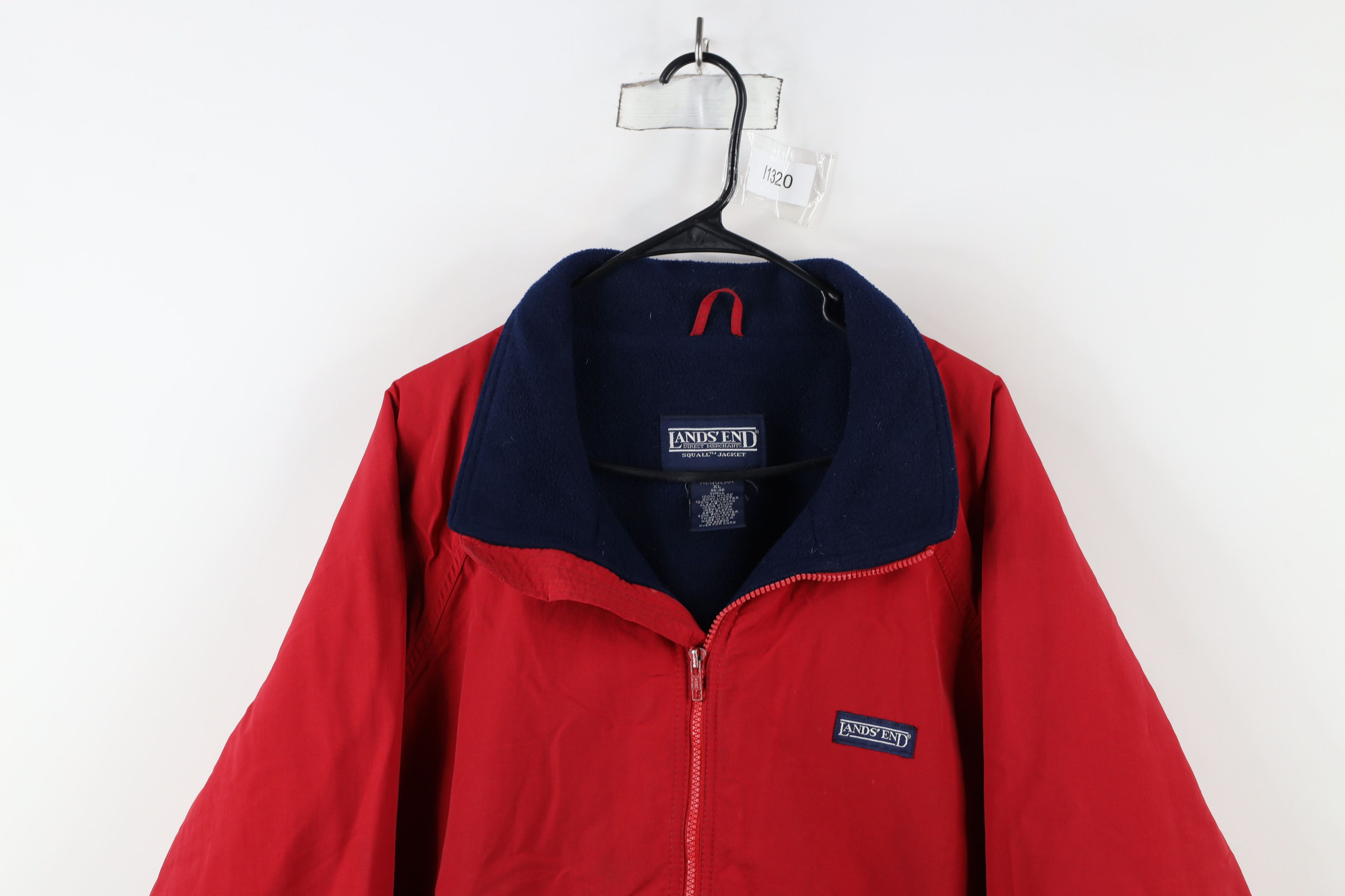 Lands' End × Vintage Vintage 90s Lands End Lined Squall Bomber Jacket Red USA Size US XL / EU 56 / 4 - 2 Thumbnail