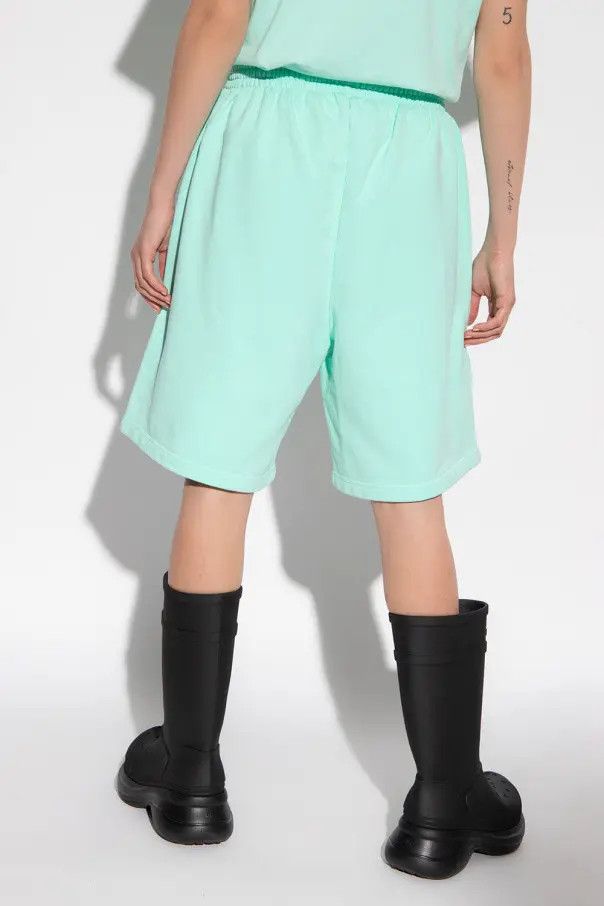 Balenciaga o1in1g0125 Sweat Shorts in Mint Green Size 25" / US 0 / IT 36 - 4 Thumbnail