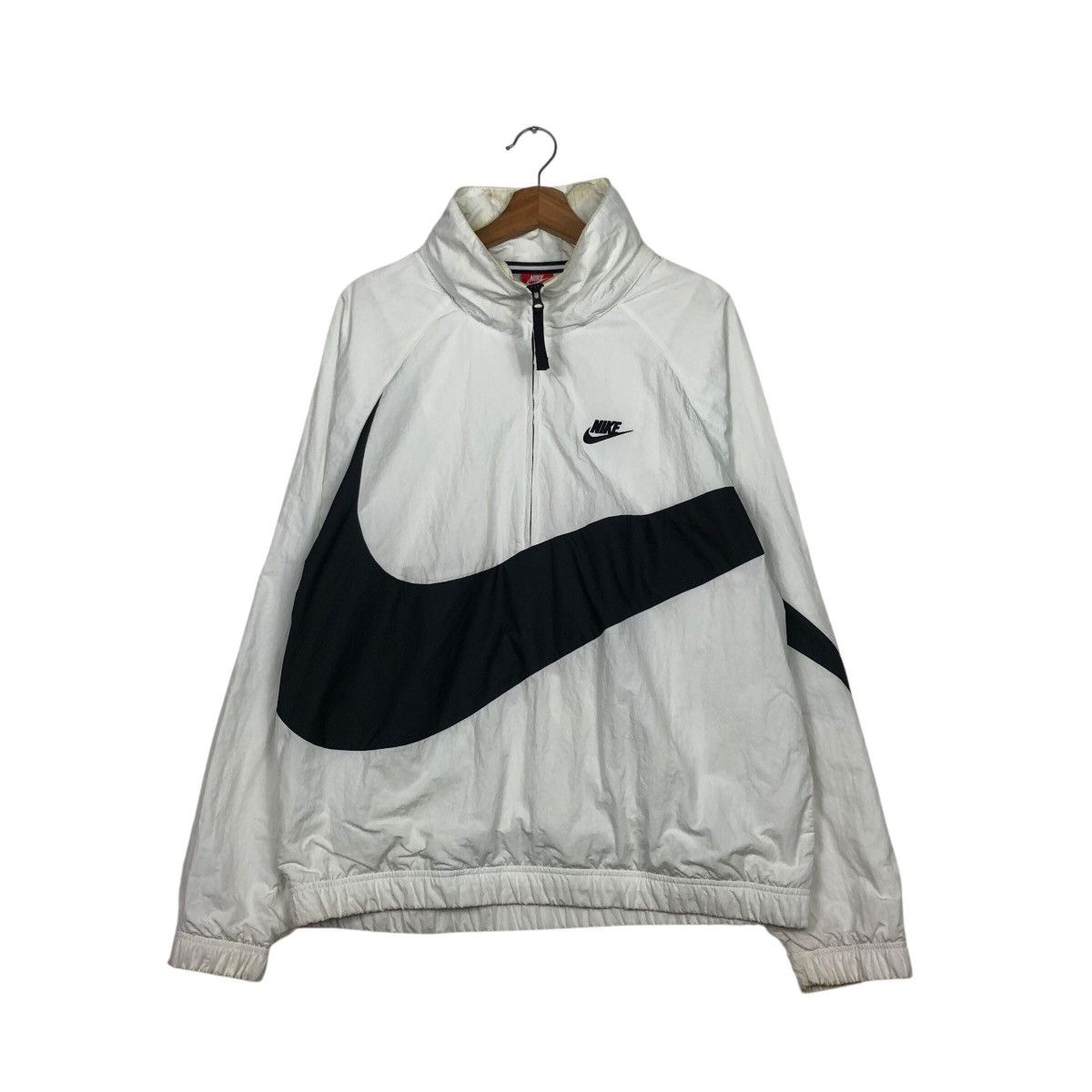 Nike 📌Half Zipper Anorak Jacket Pull Over Nike Big Swoosh Size US M / EU 48-50 / 2 - 2 Thumbnail