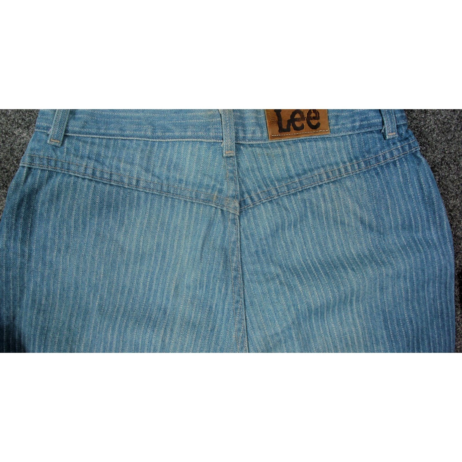 Lee Vintage 1970s Lee Riders Pinstripe Bareback High Rise Denim Size 30" / US 8 / IT 44 - 12 Thumbnail