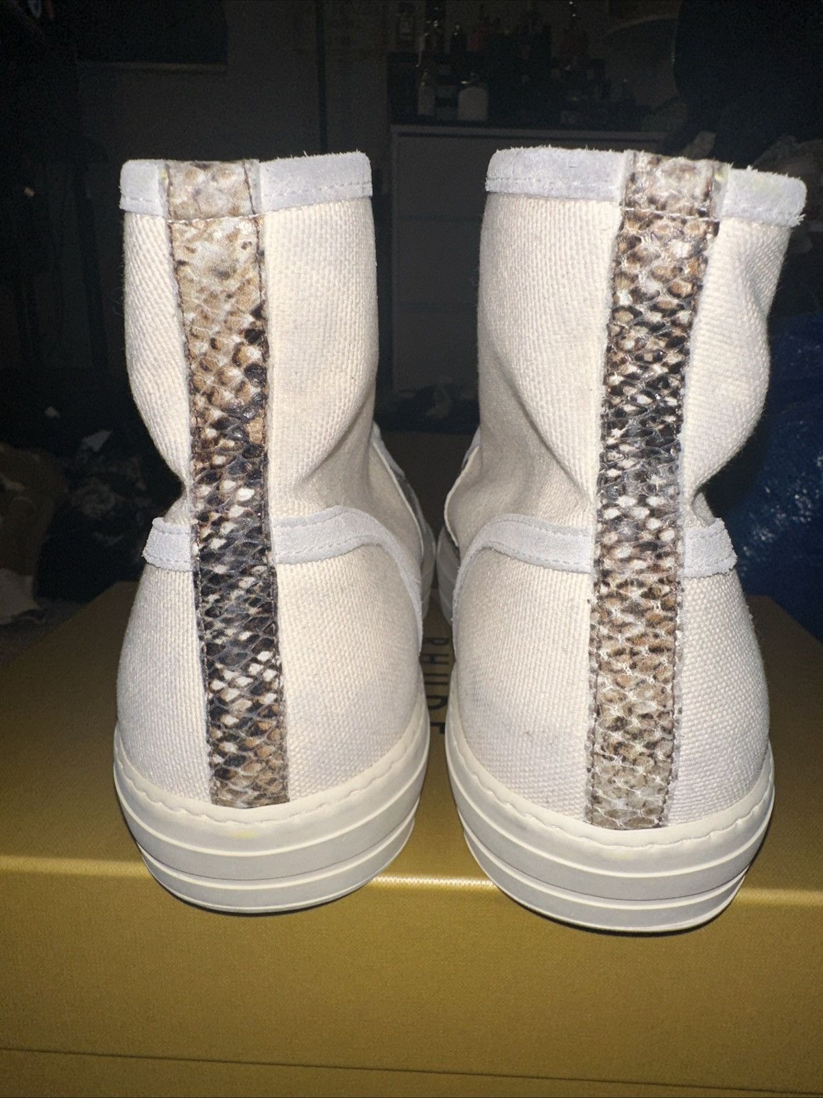 Rhude RHUDE Bel Airs White Snake Men's High Top Sneakers Size 12 Size US 12 / EU 45 - 6 Thumbnail