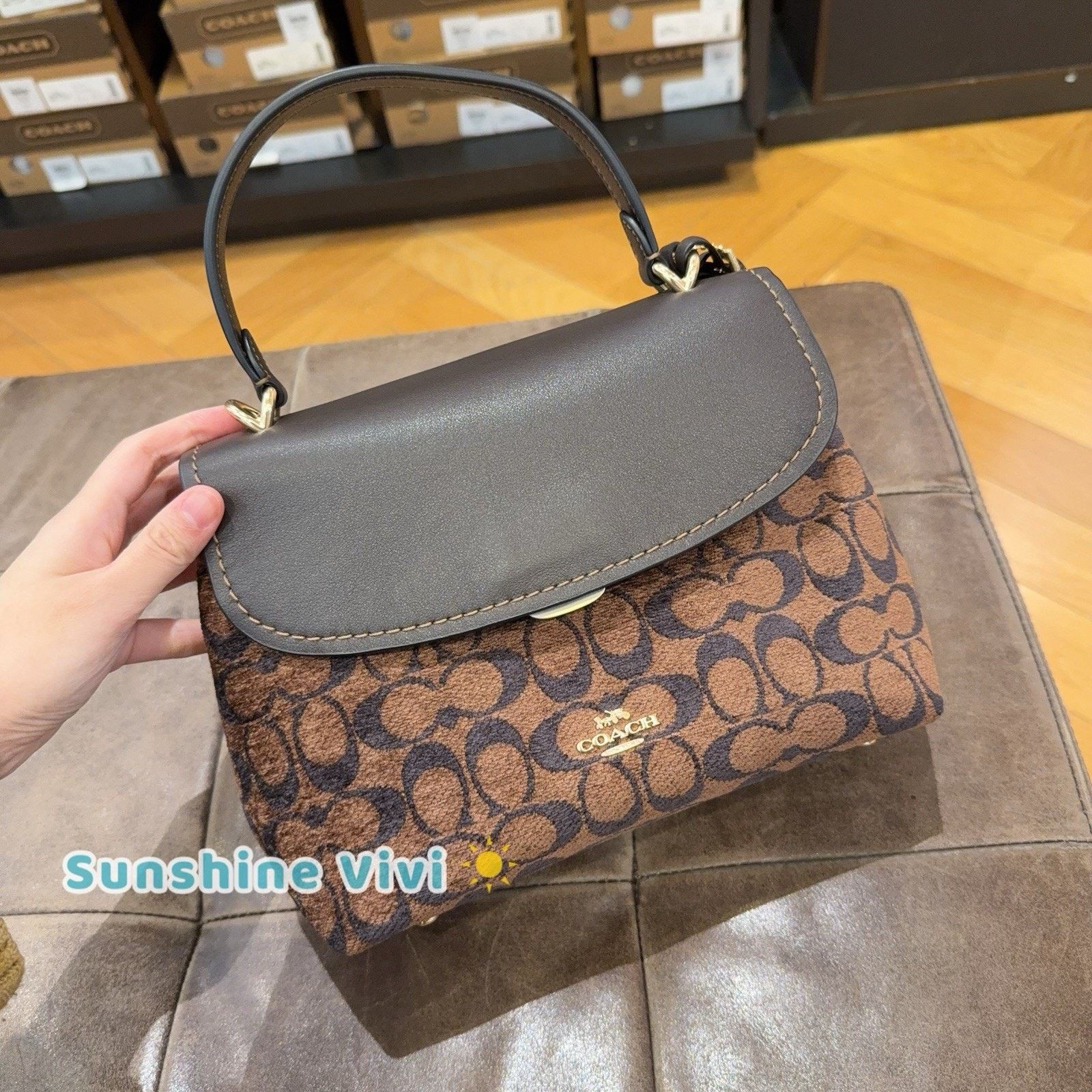 Coach NWT Coach Emory Top Handle Bag Signature Chenille CDB08 Size ONE SIZE - 3 Thumbnail