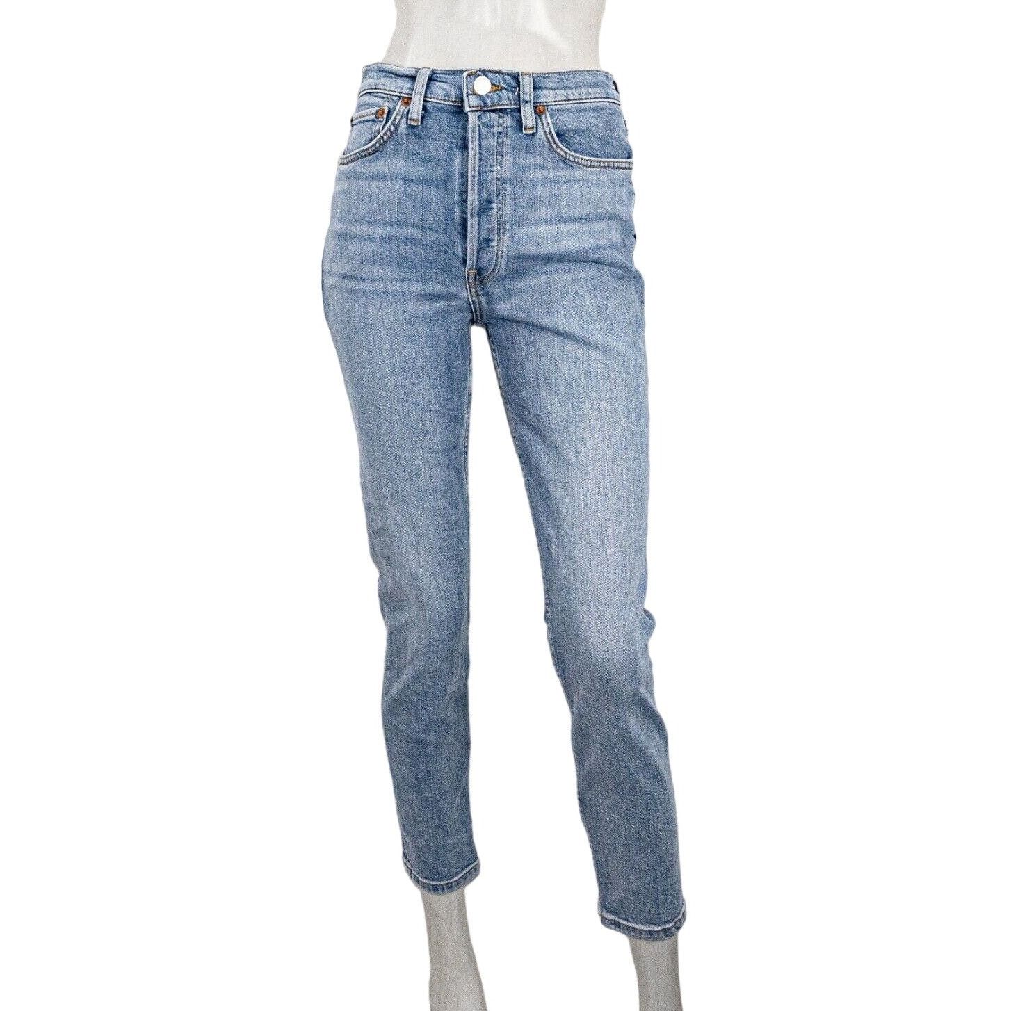 RE/DONE RE/DONE 90s High Rise Ankle Crop Denim Jeans Mid 90s blue Size 28" / US 6 / IT 42 - 1 Thumbnail