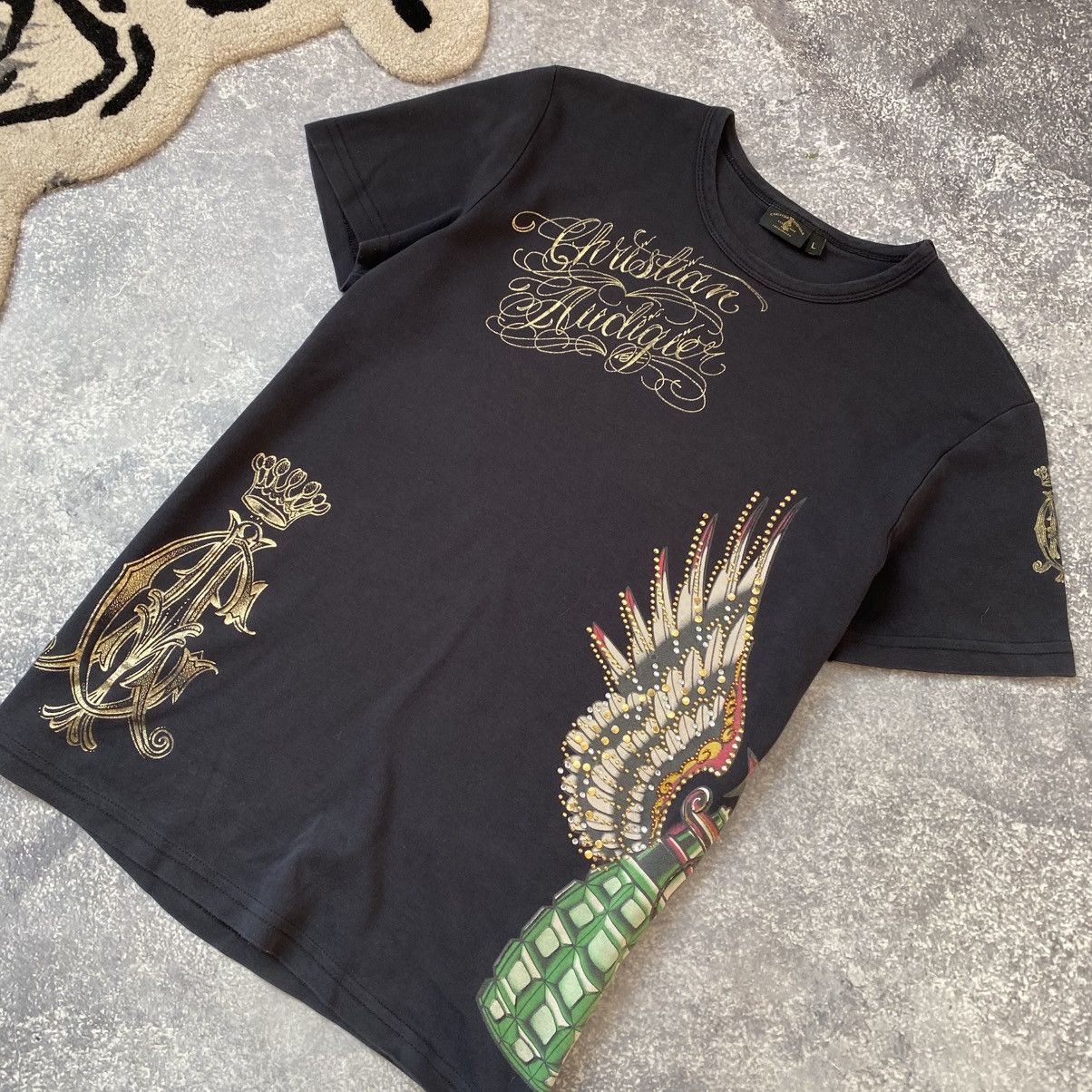 Christian Audigier Designer Ed Hardy Christian Audigier y2k opium japan tee Size L / US 10 / IT 46 - 2 Thumbnail