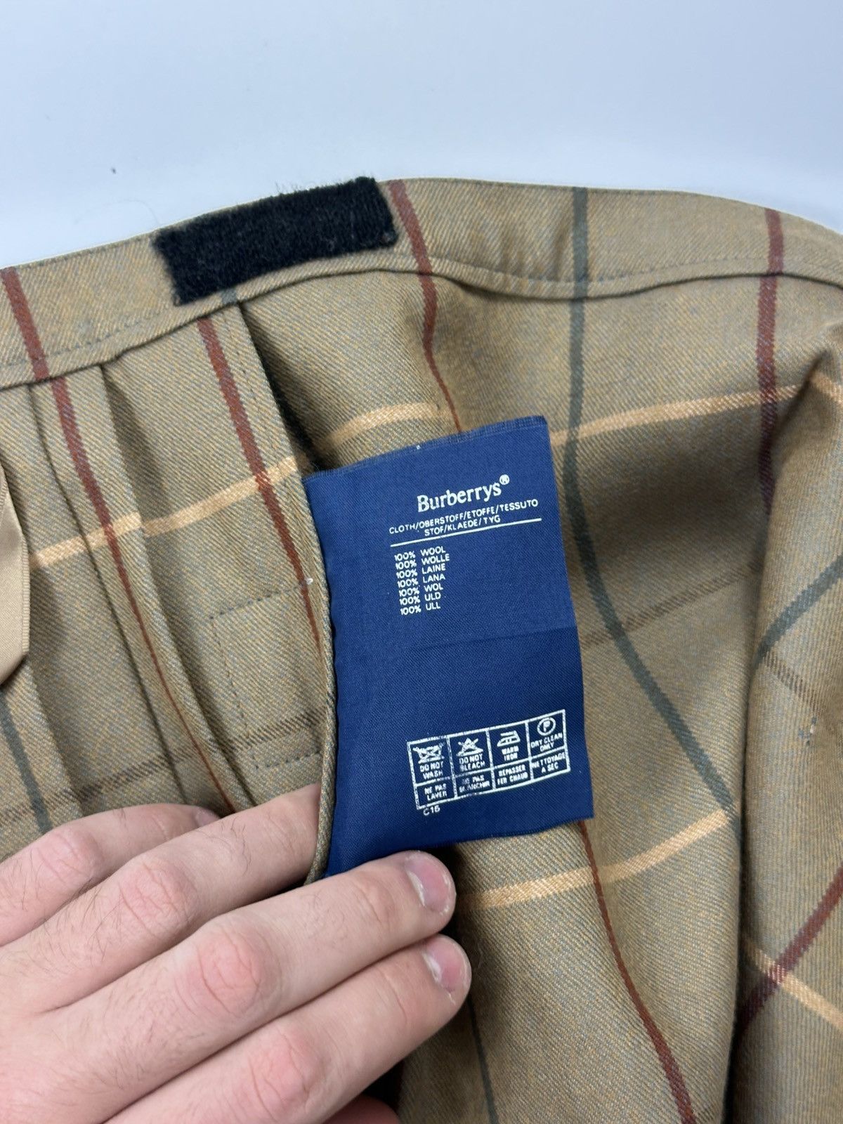 90's Burberrys Vintage Wool Skirt Nova Check