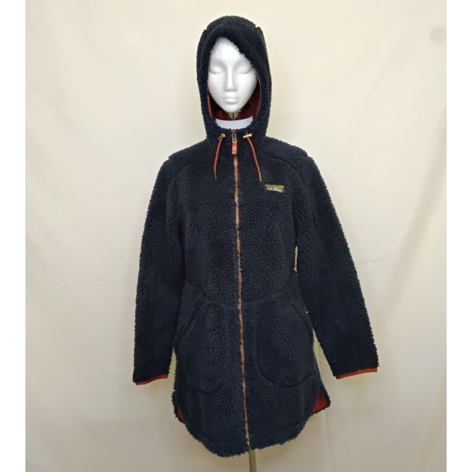 L.L. Bean L.L. Bean Deep Pile Fleece Jacket Women's S Blue Hooded Size S / US 4 / IT 40 - 2 Thumbnail
