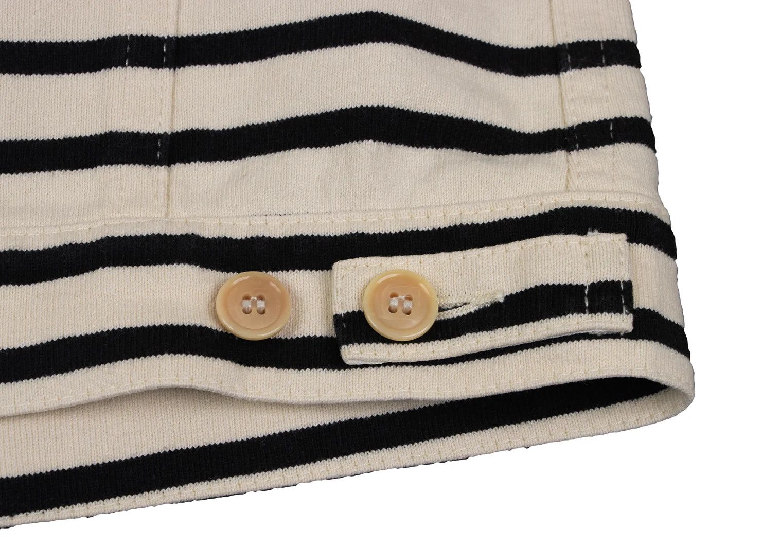 Junya Watanabe Cotton Striped Trucker Jacket in Ivory and Black, Size XS Size US XS / EU 42 / 0 - 16 Thumbnail