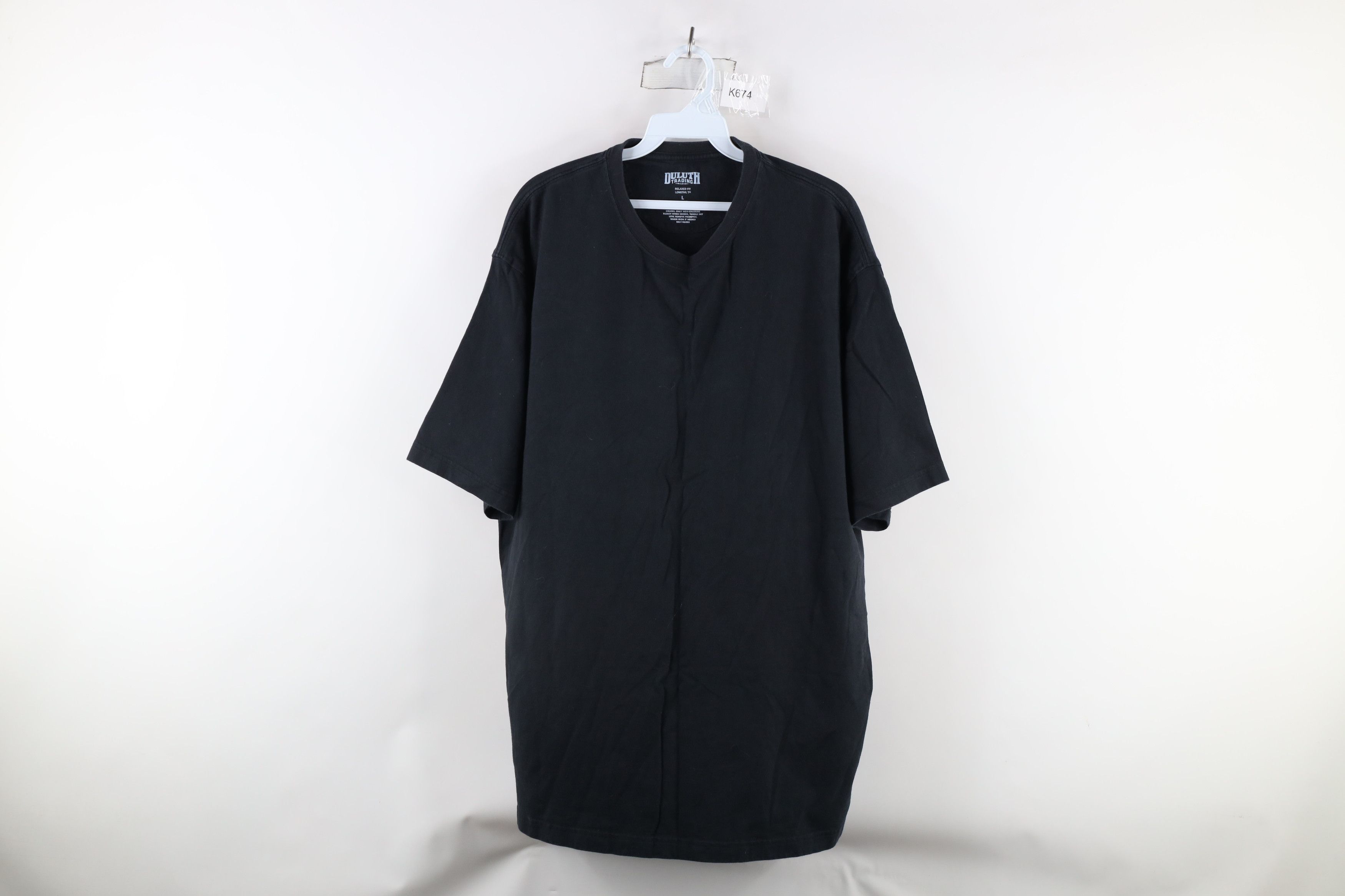 Duluth Trading Company × Vintage Duluth Trading Co Blank Relaxed Fit Longtail T T-Shirt Black Size US L / EU 52-54 / 3 - 1 Thumbnail