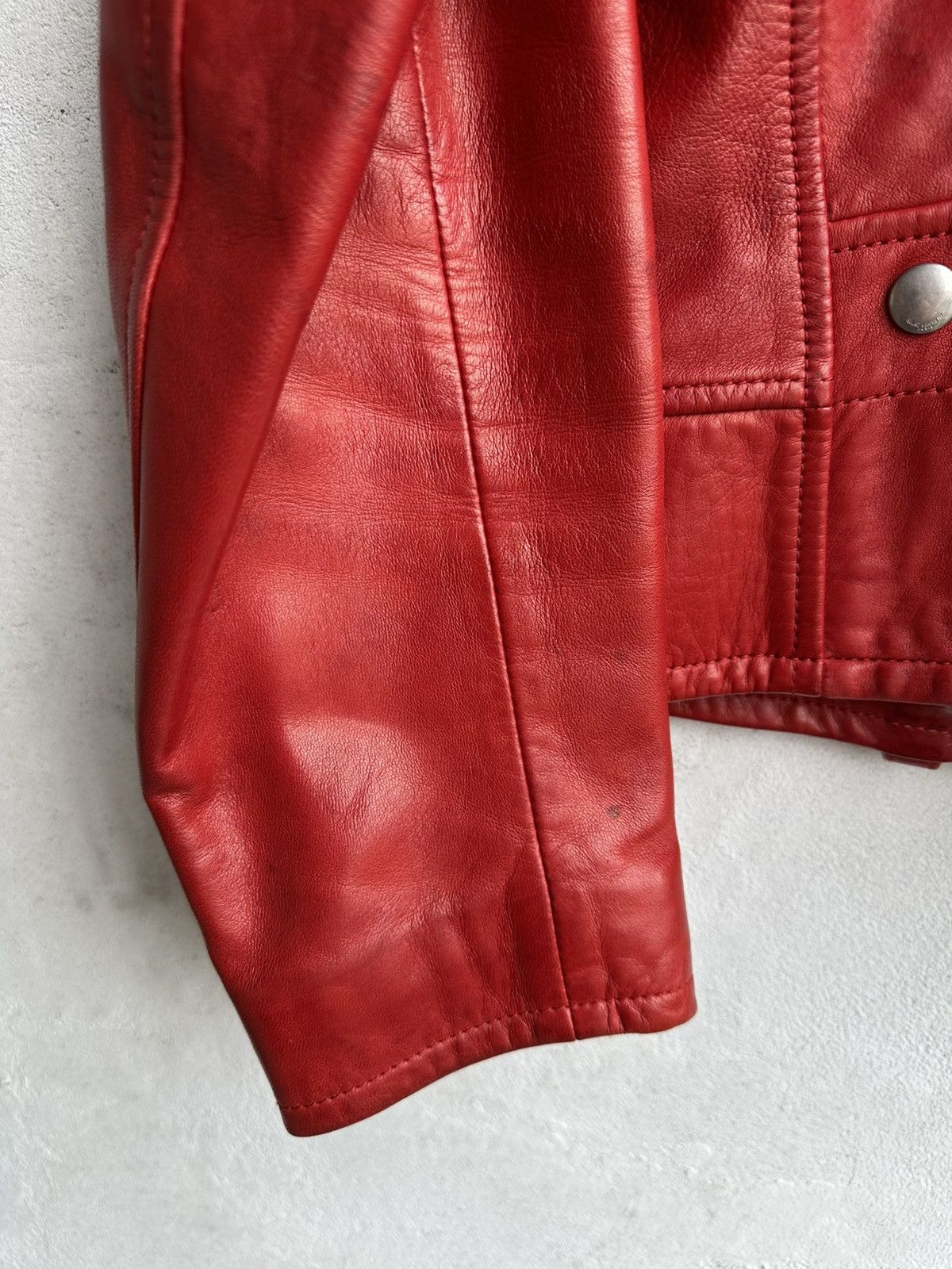 Saint Laurent Paris [50] SS14 Red L01 Lambskin leather jacket Size US M / EU 48-50 / 2 - 17 Thumbnail