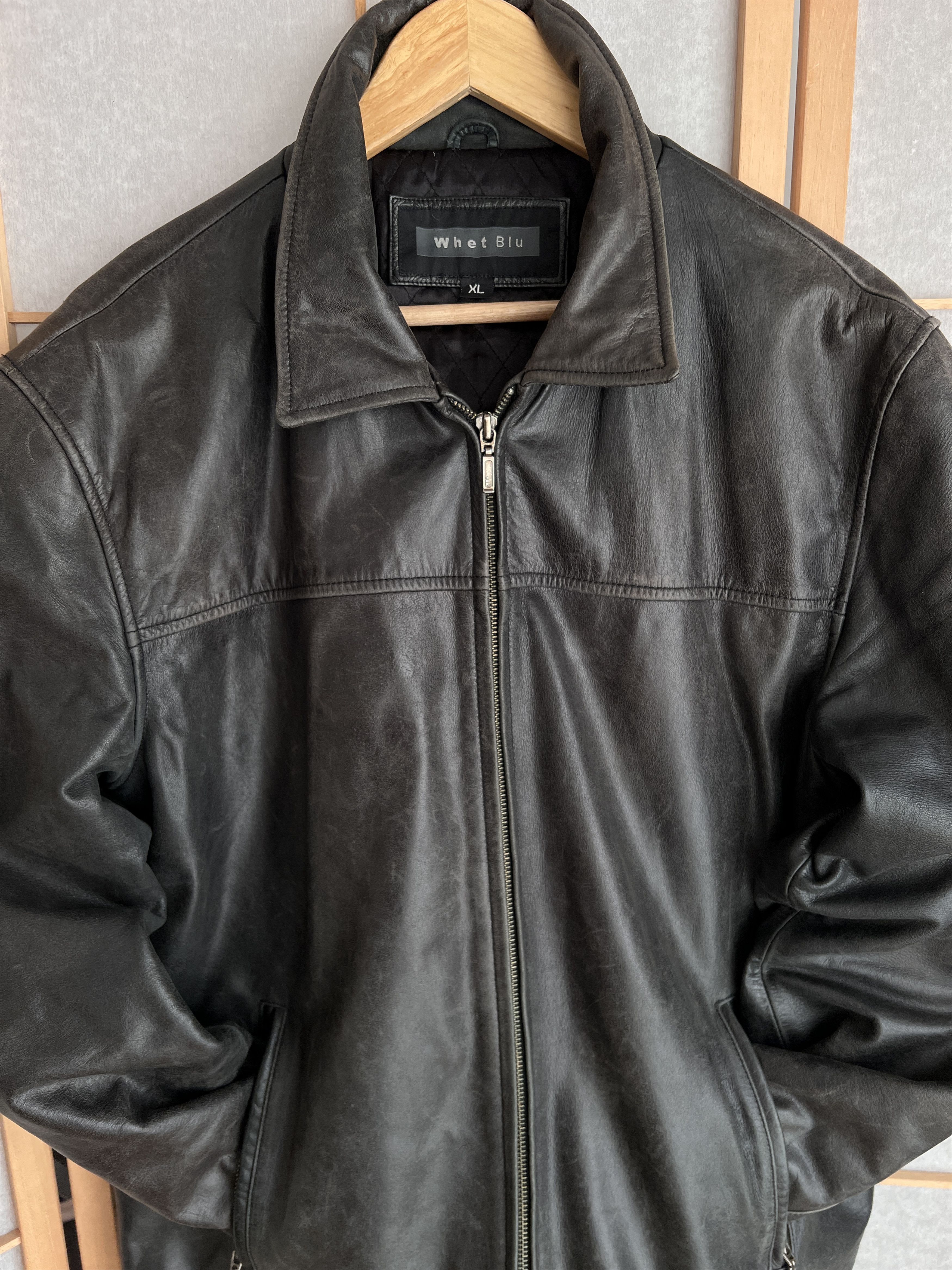 If Six Was Nine Vintage 90s Faded Leather coat hard jacket baggy y2k opium Size US L / EU 52-54 / 3 - 17 Thumbnail