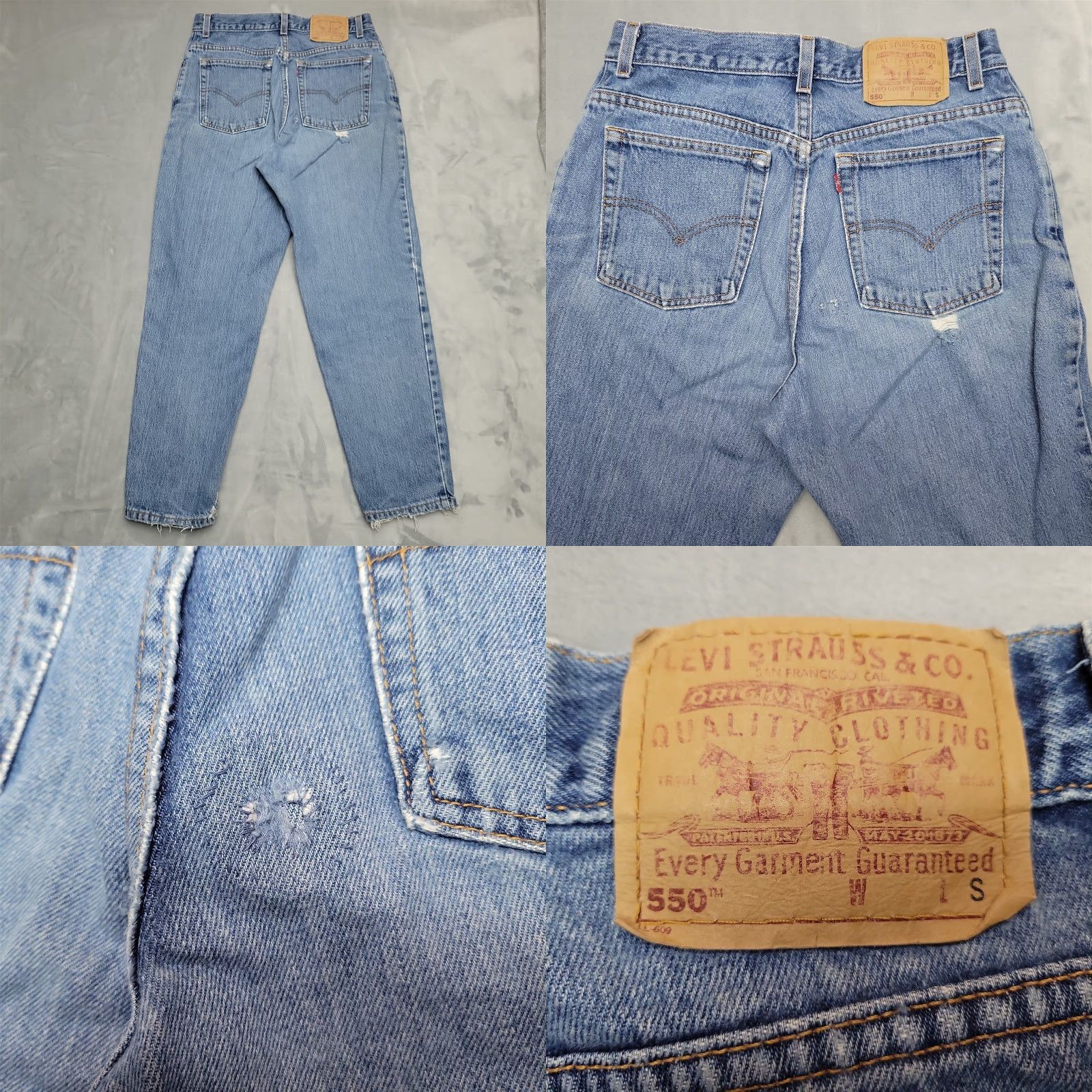 Levi's VINTAGE Levi's Jeans Womens 12 Blue Denim 550 Relaxed Fit Tapered Leg 90s Faded Size 34" / US 12 / IT 48 - 8 Thumbnail