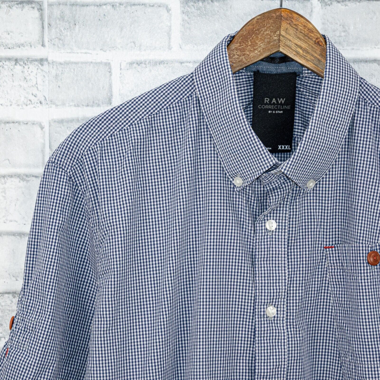 G-Star G Star RAW Correctline Button Down Shirt gingham sz 3XL Size US XXL / EU 58 / 5 - 5 Thumbnail
