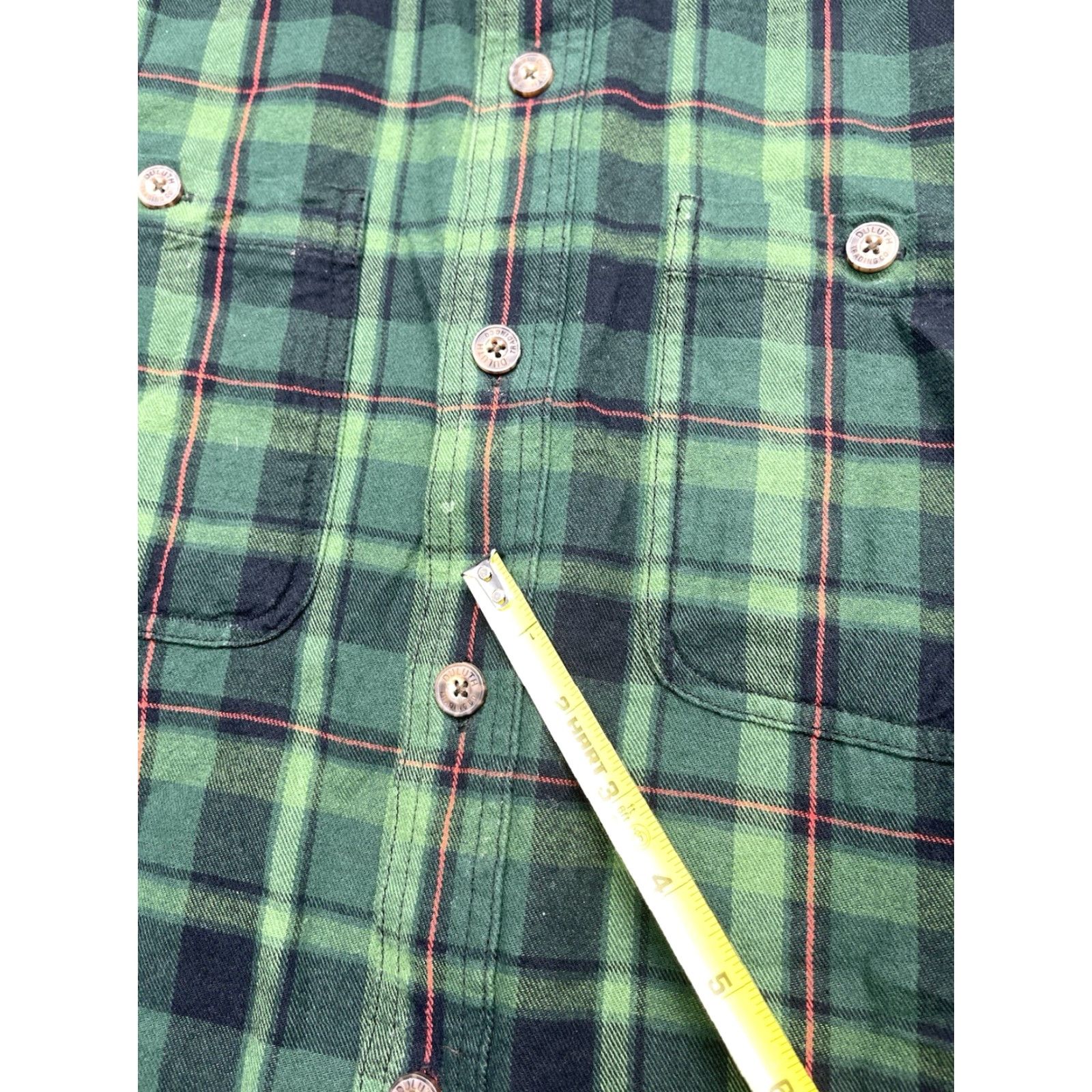 Vintage Duluth Trading Flannel Mens M Heavyweight Button-Up Long Sleeve - Green, Cotton, Vintage, 80s-90s Outdoor Classic Shirt Size US M / EU 48-50 / 2 - 4 Thumbnail