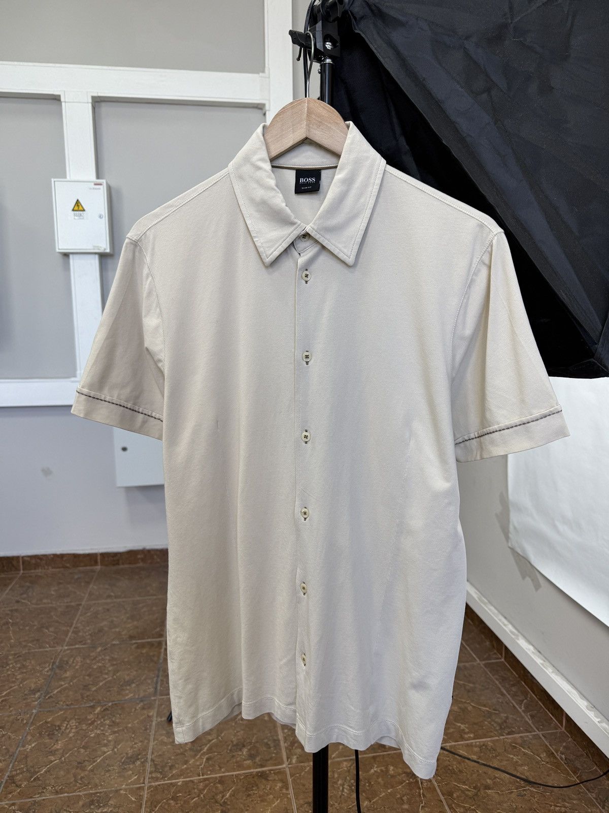 Hugo Boss 🇮🇹 Vintage 90s Hugo Boss Luxury Button Shirt Slim Fit Retro Size US L / EU 52-54 / 3 - 1 Thumbnail