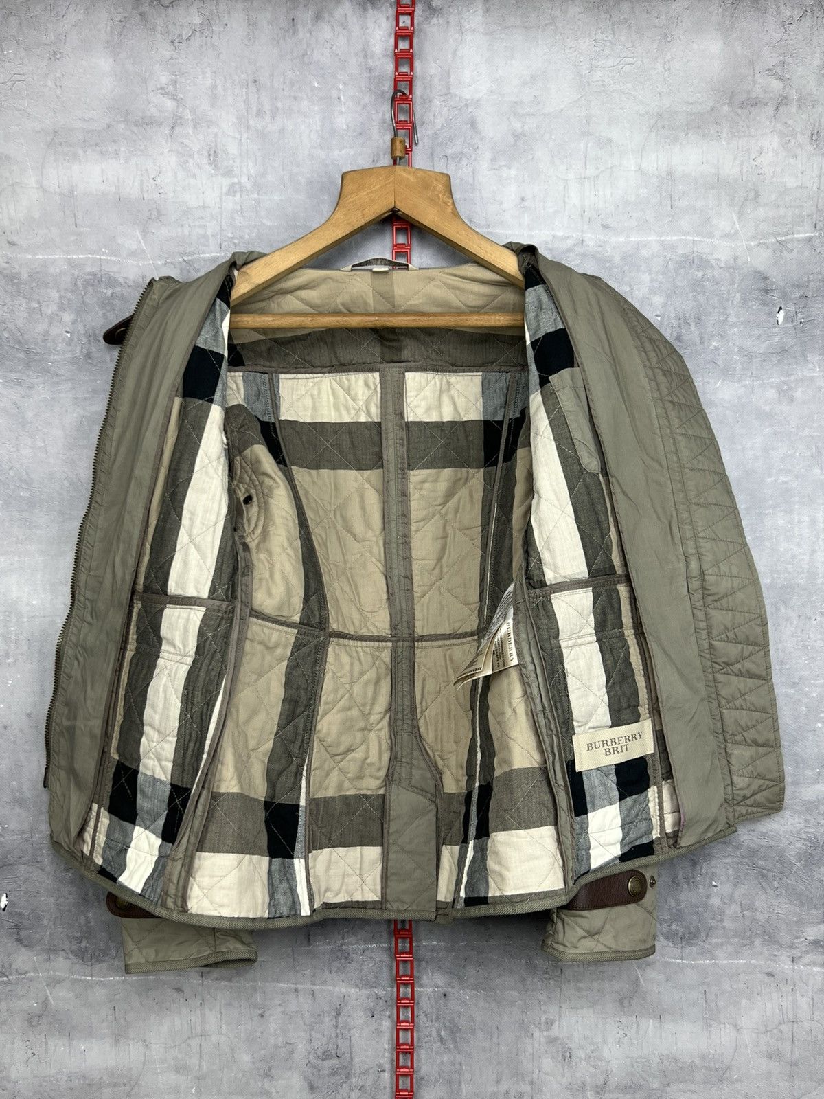 Burberry burberry brit utility nova check women’s green jacket size s Size S / US 4 / IT 40 - 3 Thumbnail