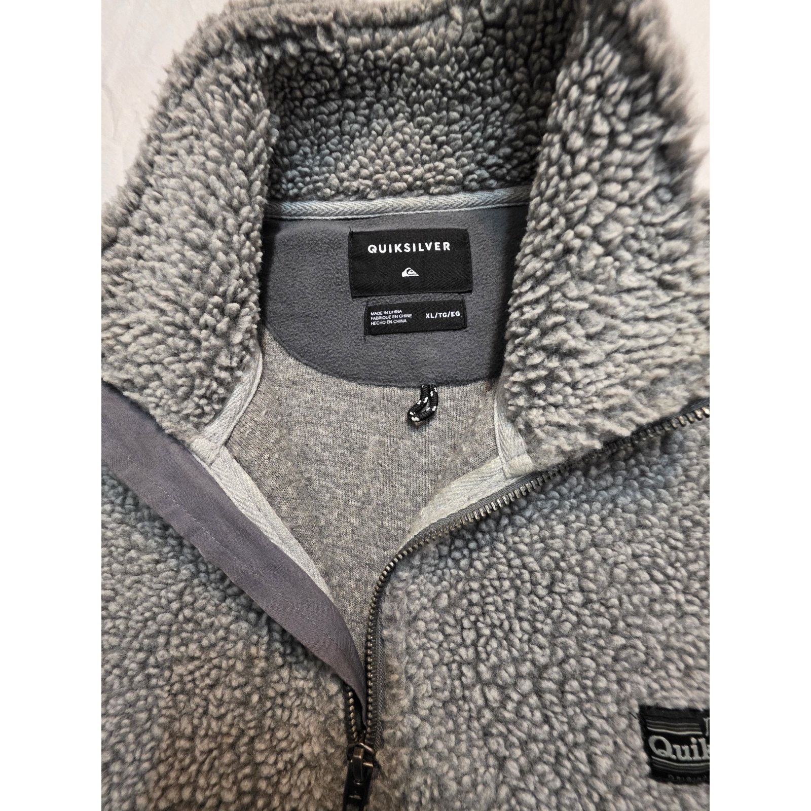 Quiksilver Quicksilver Men's Fleece Sherpa Grey 1/4 Zip Size Xl Jacket Size US XL / EU 56 / 4 - 7 Thumbnail
