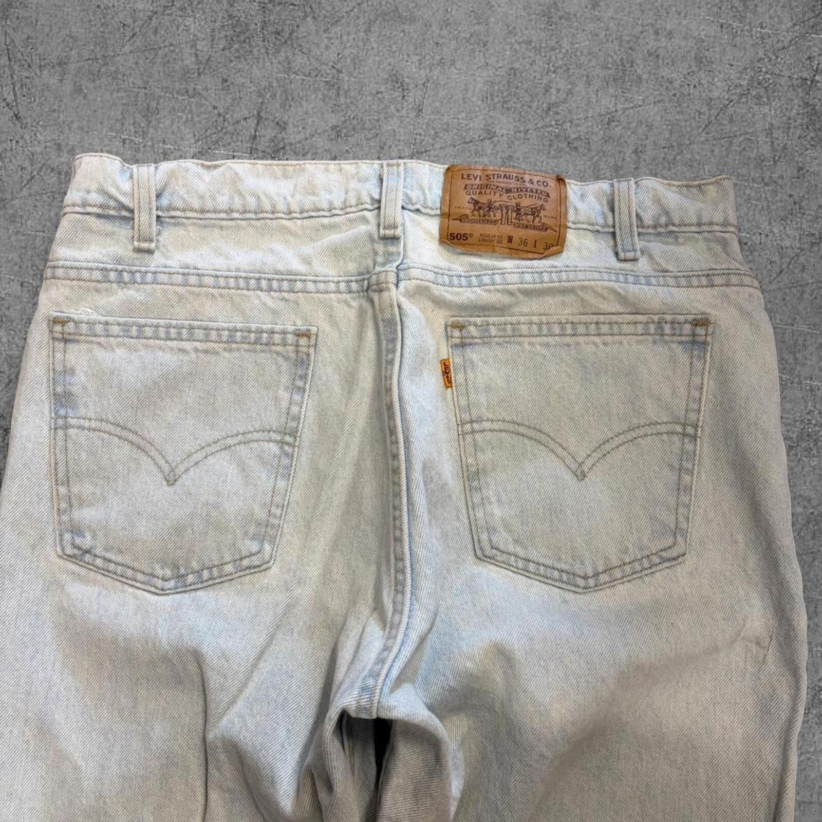 Levi's 1994 MiUSA Levi 505 Orange Tabs Size US 36 / EU 52 - 2 Thumbnail