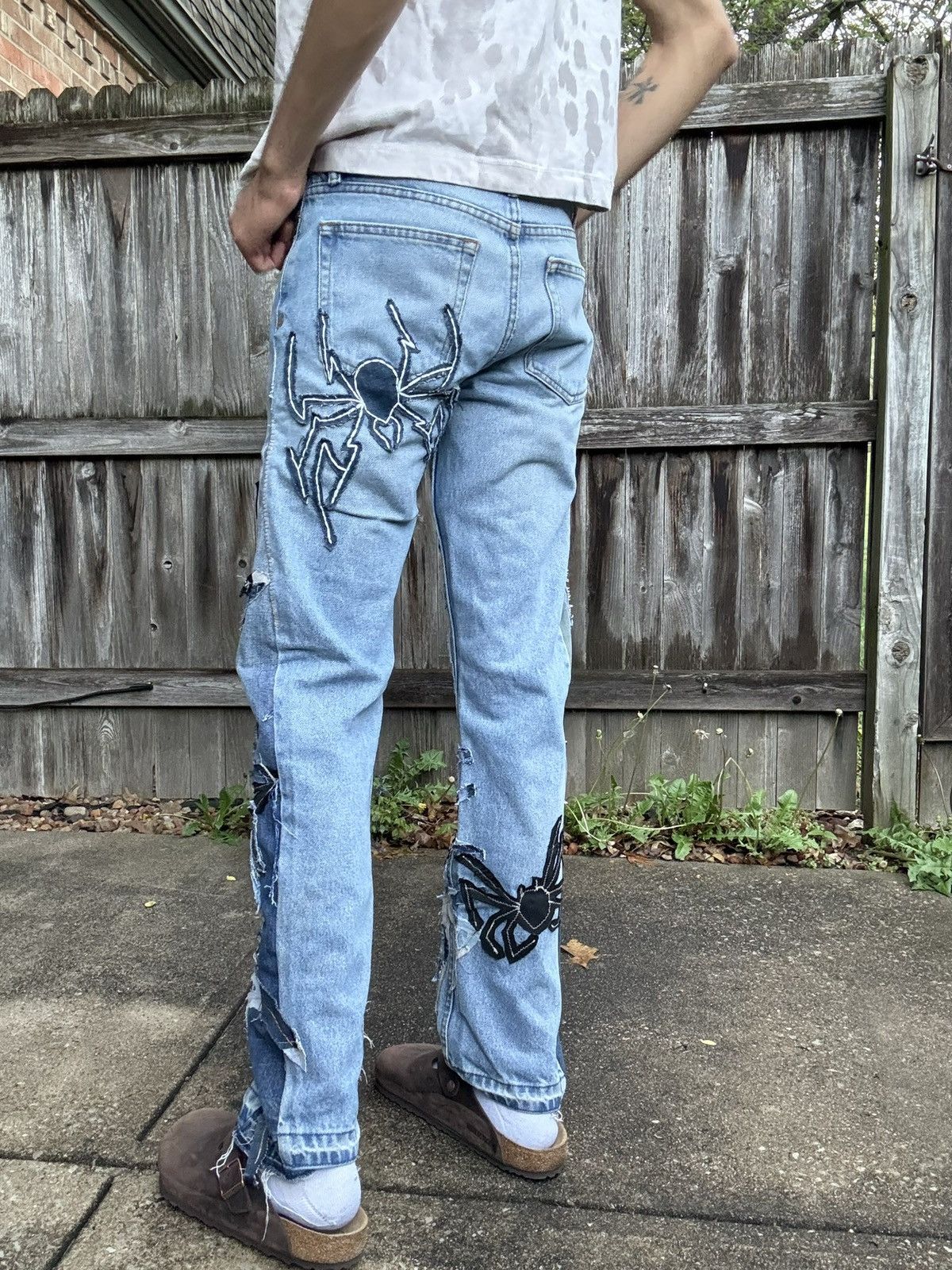 Bdg Custom Rework Distressed Spider Web Straight Fit Size US 28 / EU 44 - 3 Thumbnail