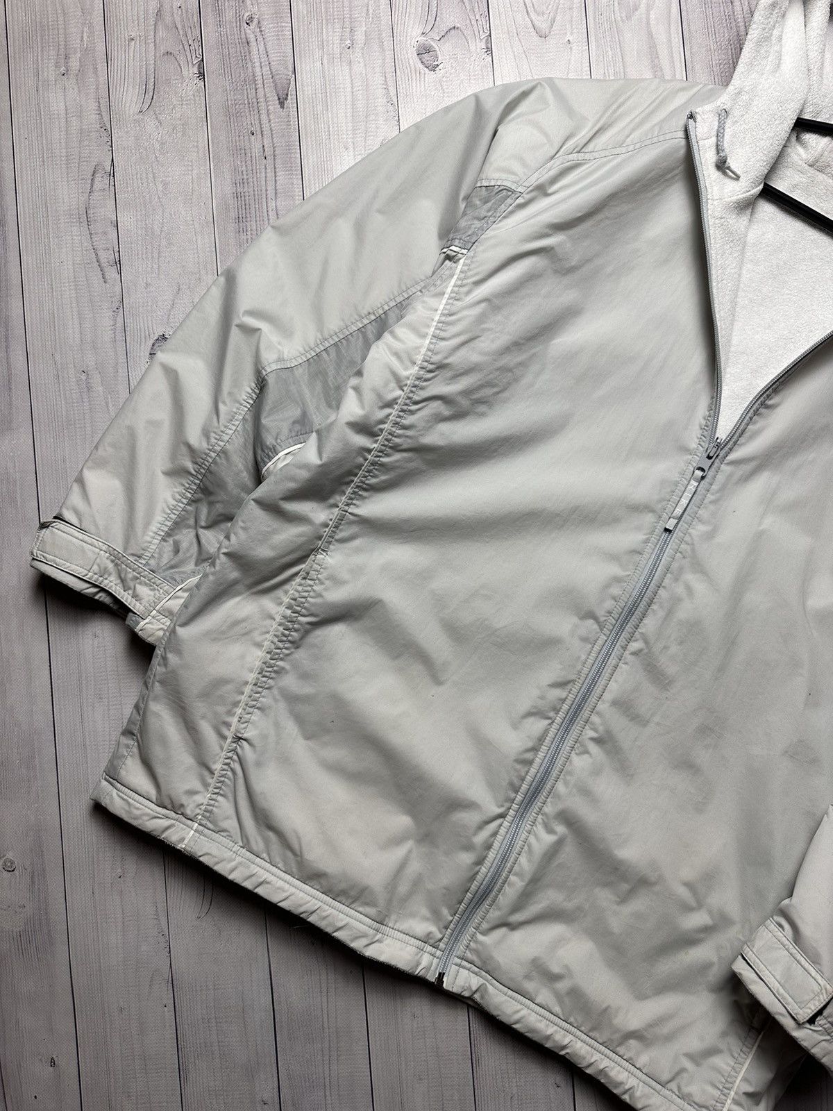 Nike × Vintage Vintage Nike parka jacket white reversible fleece size L/Xl Size US L / EU 52-54 / 3 - 4 Thumbnail